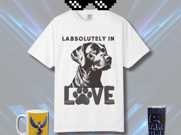 Labrador T-shirt - Labsolutely In Love Comfort Tee - Iron Phoenix GHG