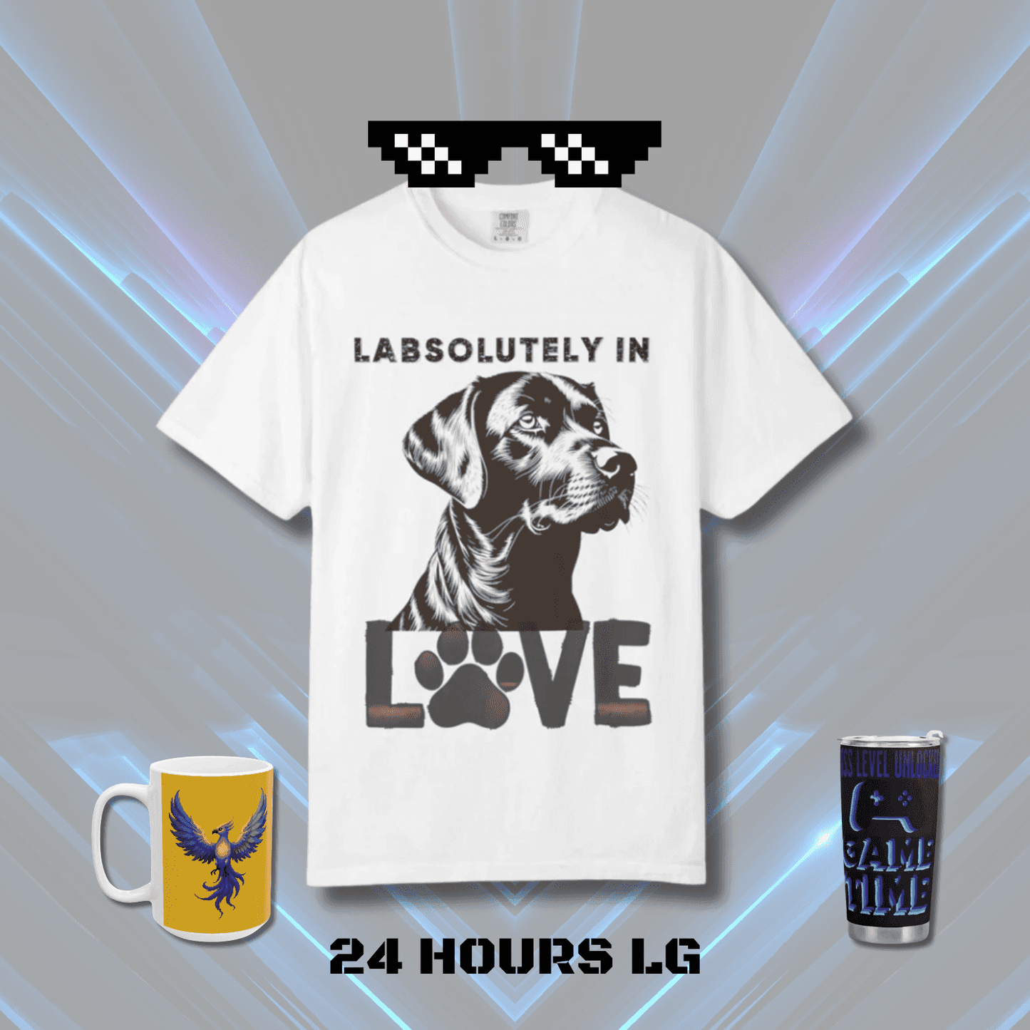 Labrador T-shirt - Labsolutely In Love Comfort Tee - Iron Phoenix GHG