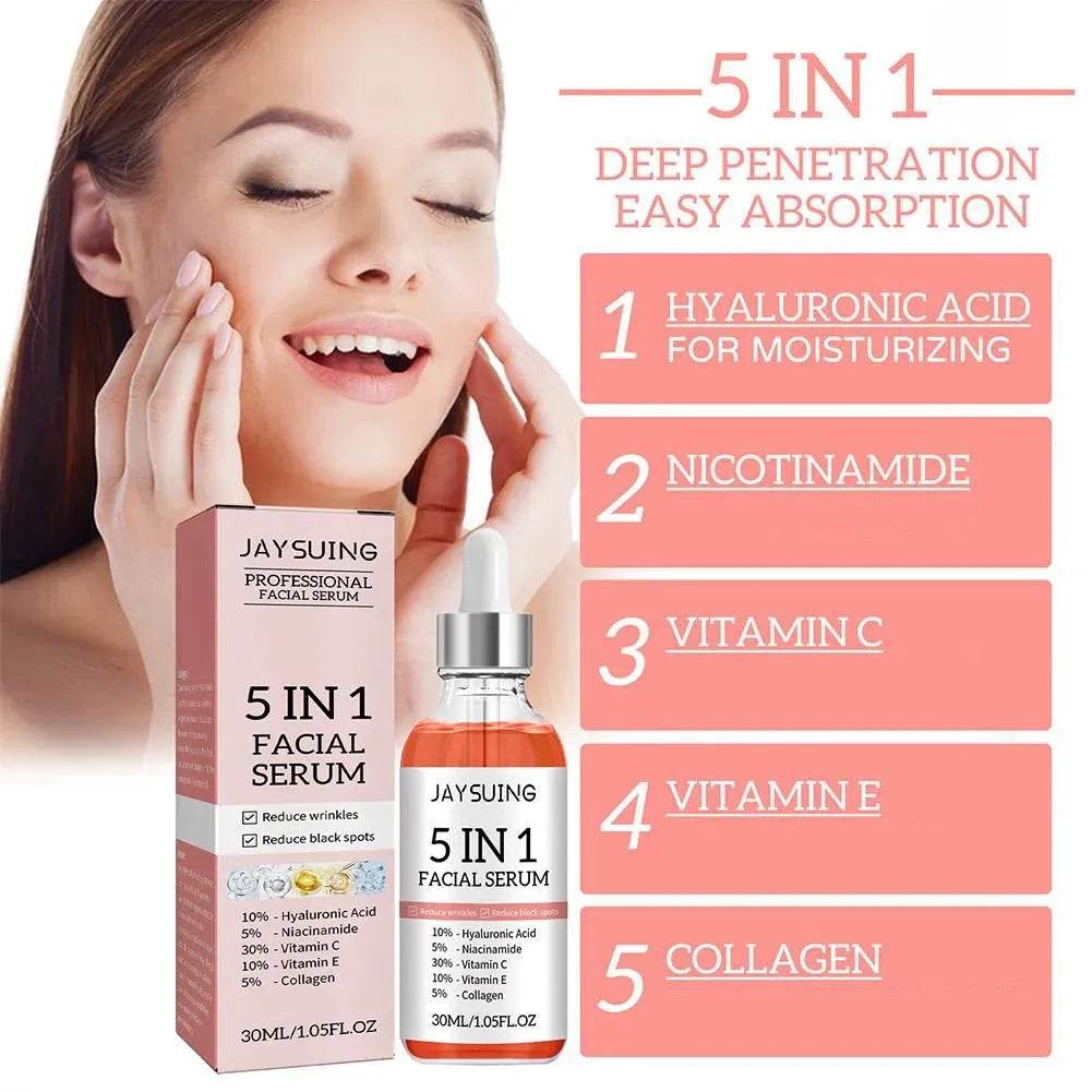 5-in-1 Face Serum with Vitamin C and Hyaluronic Acid - Iron Phoenix GHG