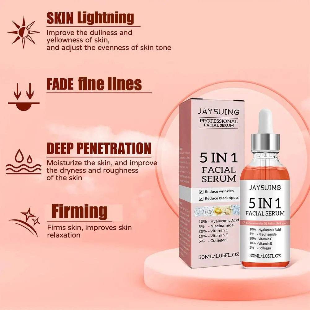 5-in-1 Face Serum with Vitamin C and Hyaluronic Acid - Iron Phoenix GHG