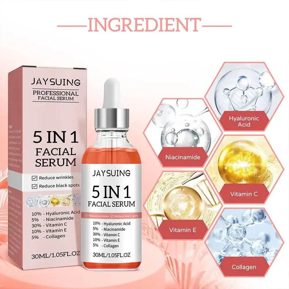 5-in-1 Face Serum with Vitamin C and Hyaluronic Acid - Iron Phoenix GHG