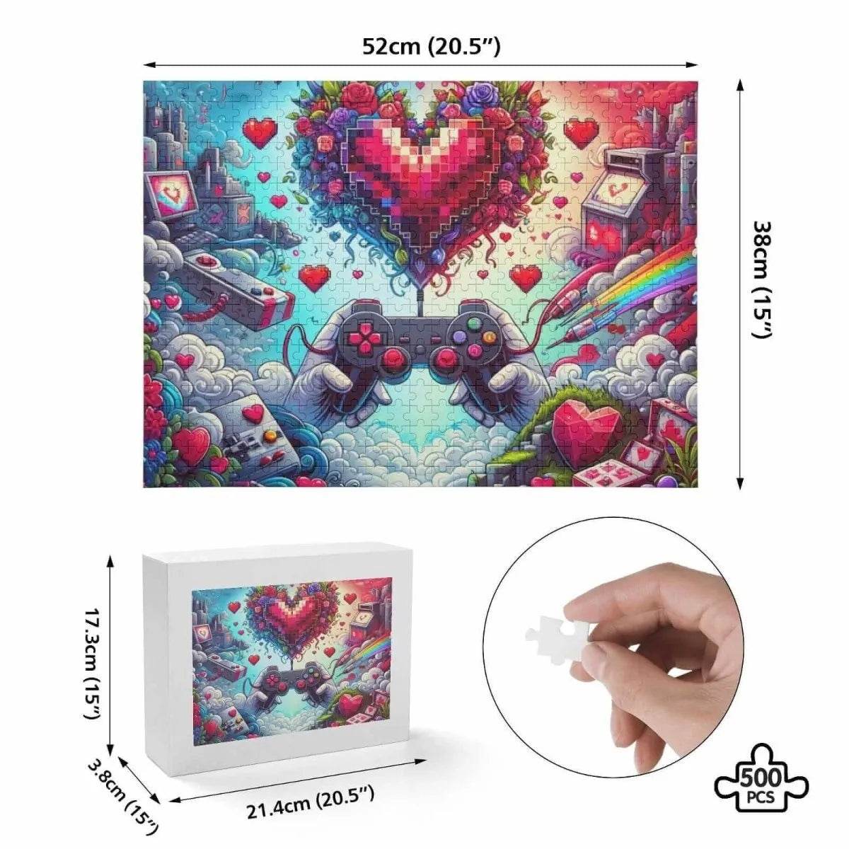 500-Piece Picture Puzzle Jigsaw - Fun Variety for Family Game Night - Iron Phoenix GHG