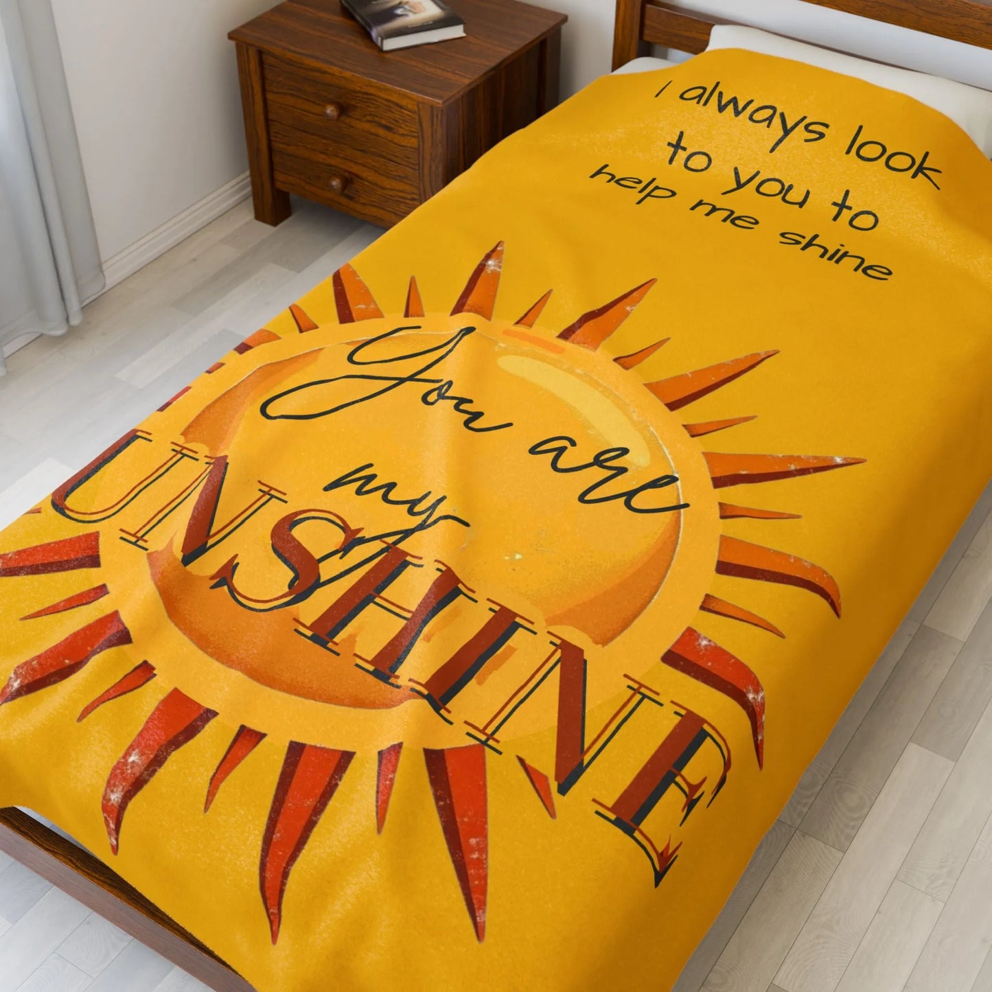 You Are My Sunshine Velveteen Plush Blanket 2025