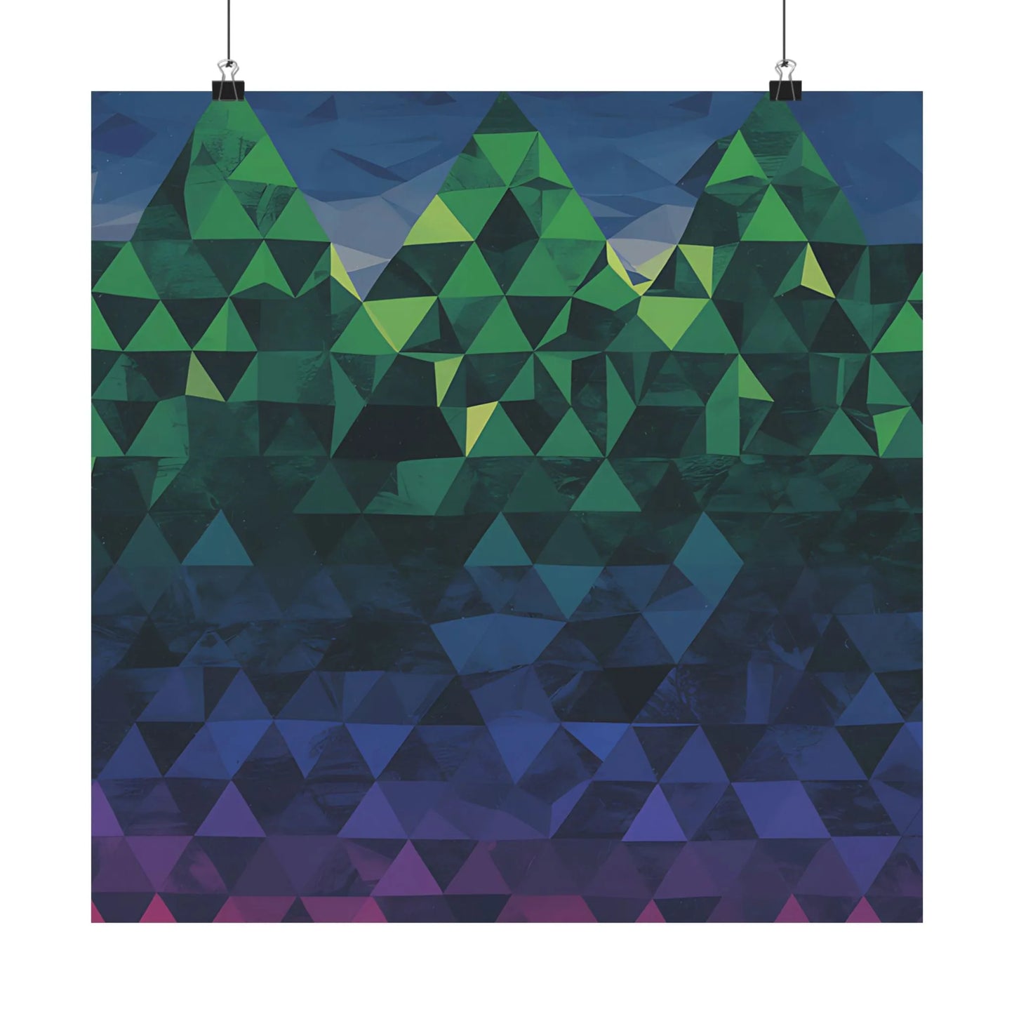 Abstract Mountain Matte Vertical Poster 2025 - Iron Phoenix GHG