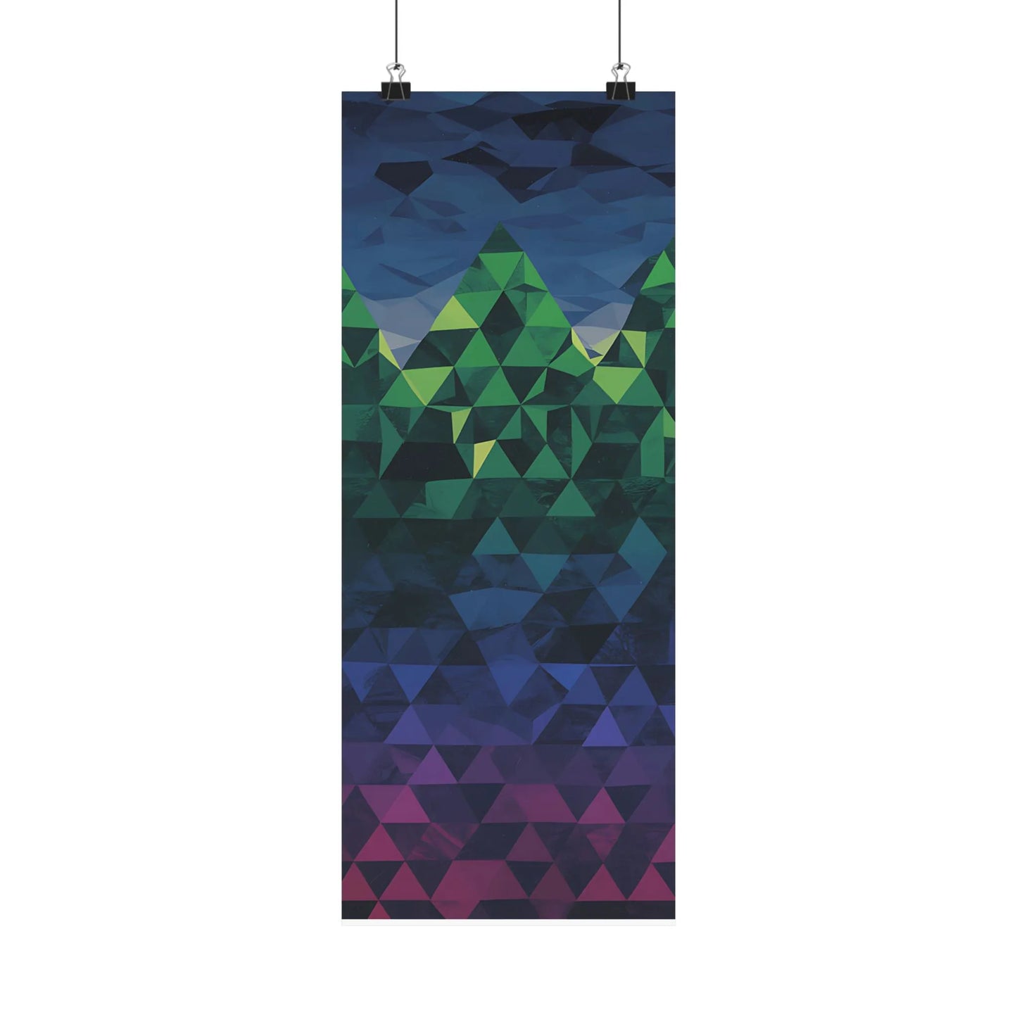 Abstract Mountain Matte Vertical Poster 2025 - Iron Phoenix GHG
