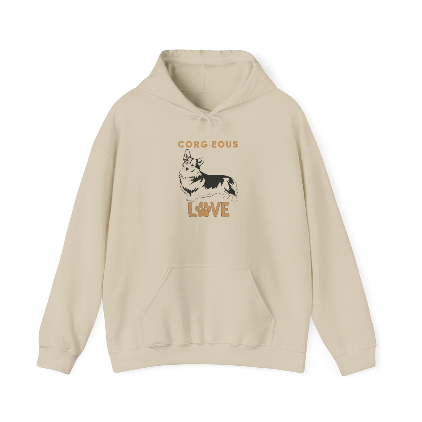 Corgi Love Hoodie, Cozy Sweatshirt, Dog Lover Gift, Pet Appreciation, Cute Animal Apparel, Perfect for Birthdays & Celebrations