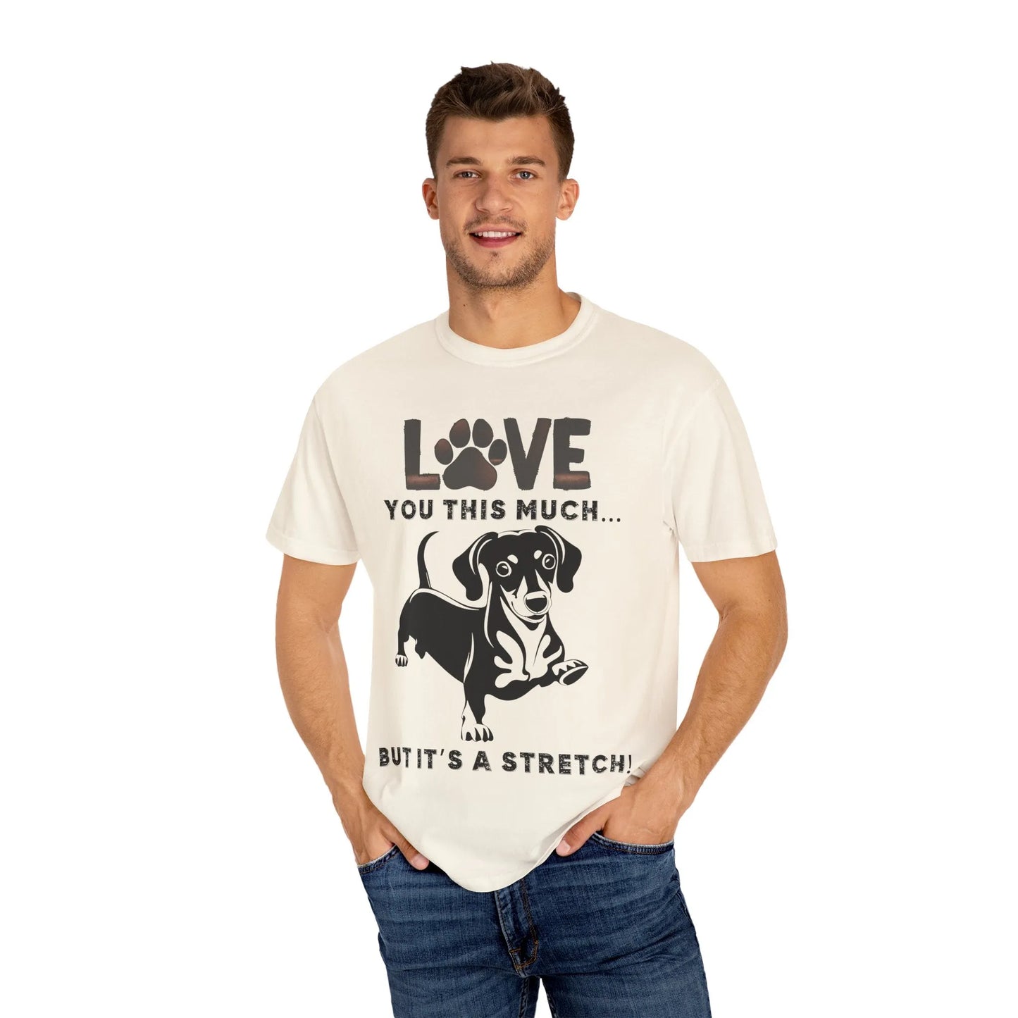 Love This Much Dog T-Shirt, Funny Pet Tee, Unisex Gift for Dog Lovers, Casual Wear, Quirky Animal Lover Apparel