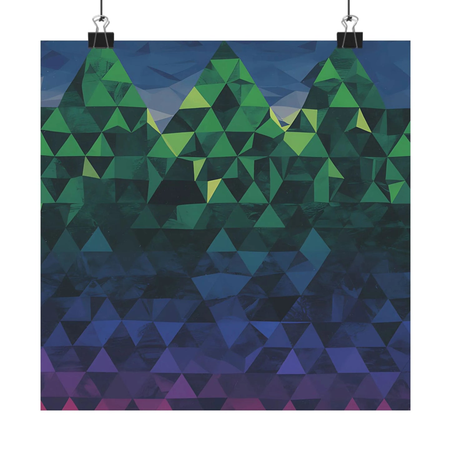 Abstract Mountain Matte Vertical Poster 2025 - Iron Phoenix GHG