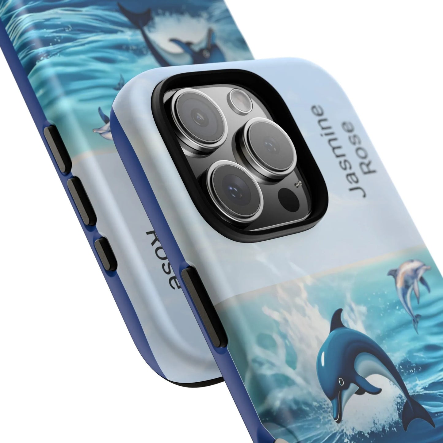 Personalized Phone Case with Dolphin Design, Ocean Vibes, Customizable Gift, Beach Lover Accessory, Ideal for Birthdays, Summer