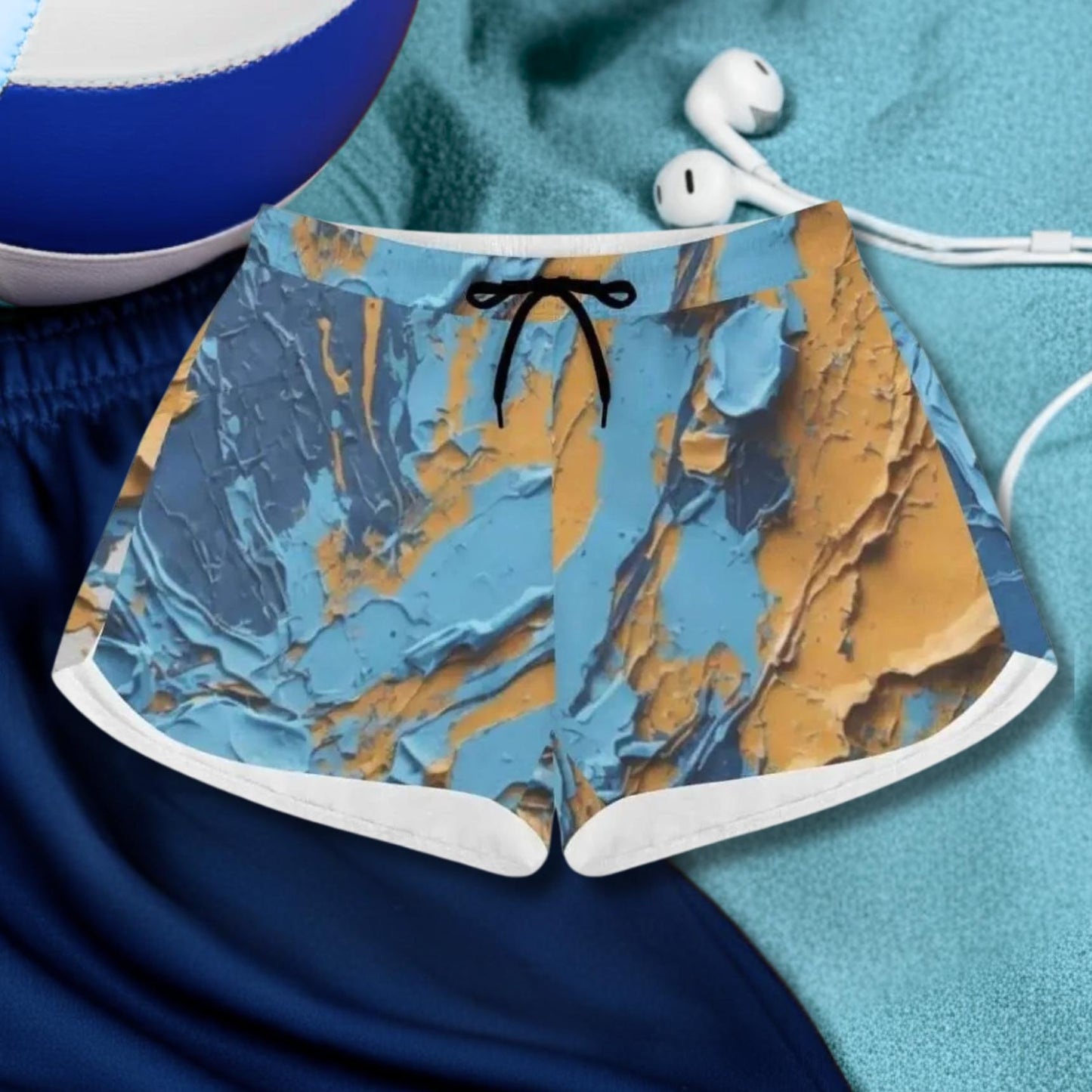 "Cracked Paint" Abstract Athletic Shorts| Iron Phoenix GHG