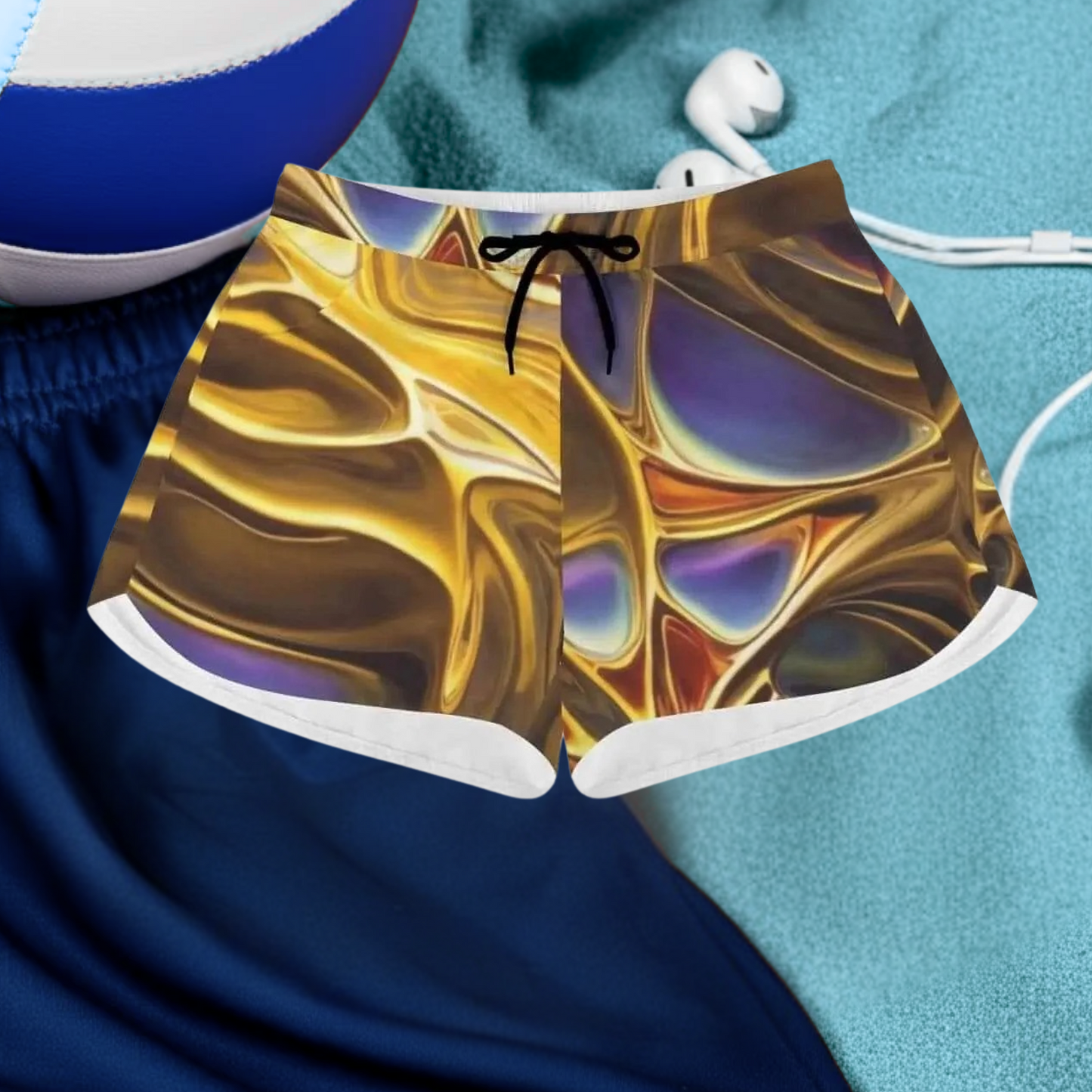 "Molten Gold" Athletic Shorts | Stylish Summer Comfort - Iron Phoenix GHG
