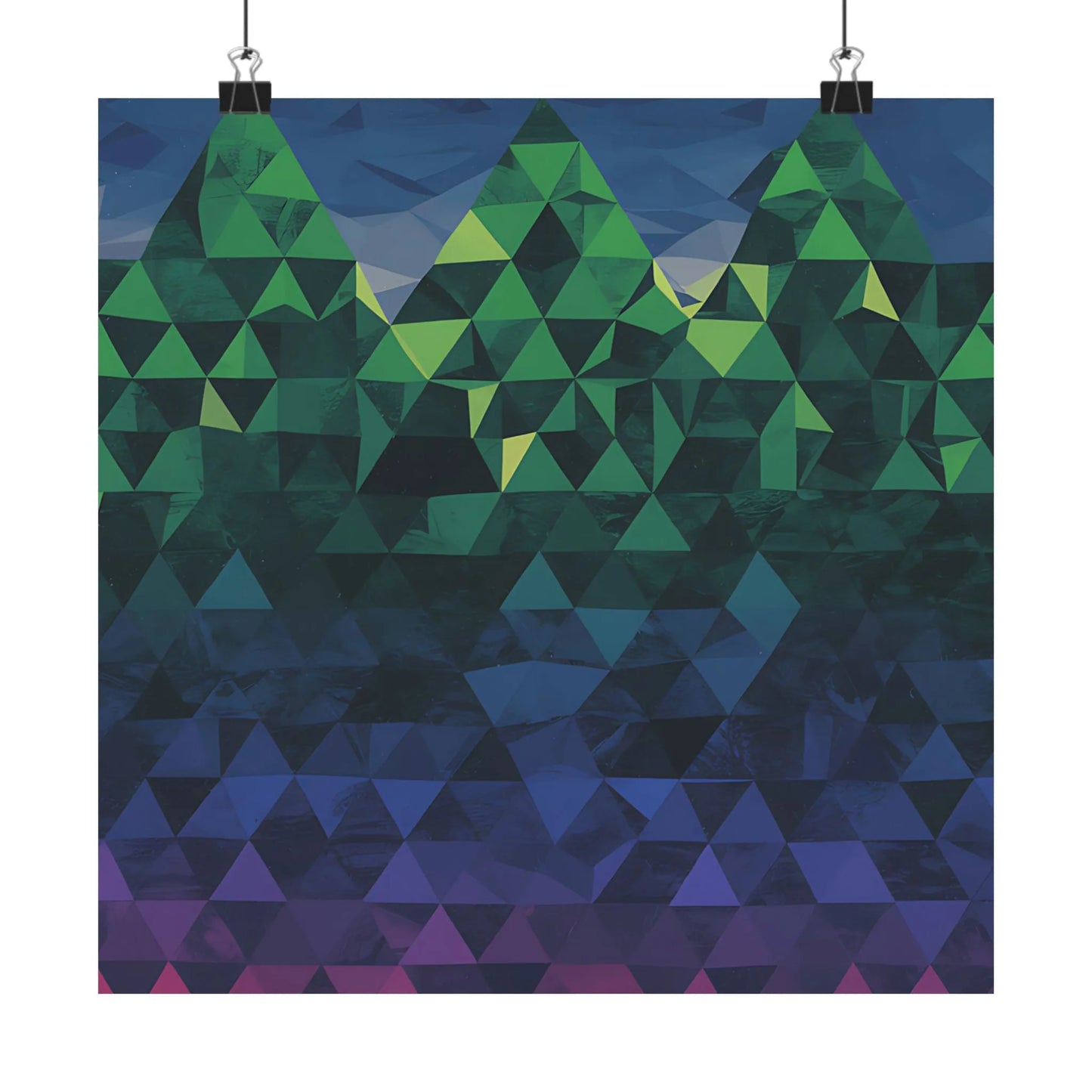 Abstract Mountain Matte Vertical Poster 2025 - Iron Phoenix GHG
