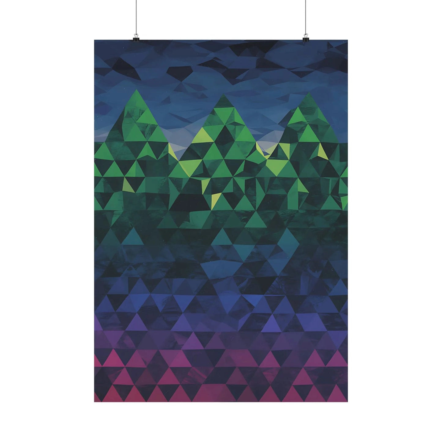 Abstract Mountain Matte Vertical Poster 2025 - Iron Phoenix GHG