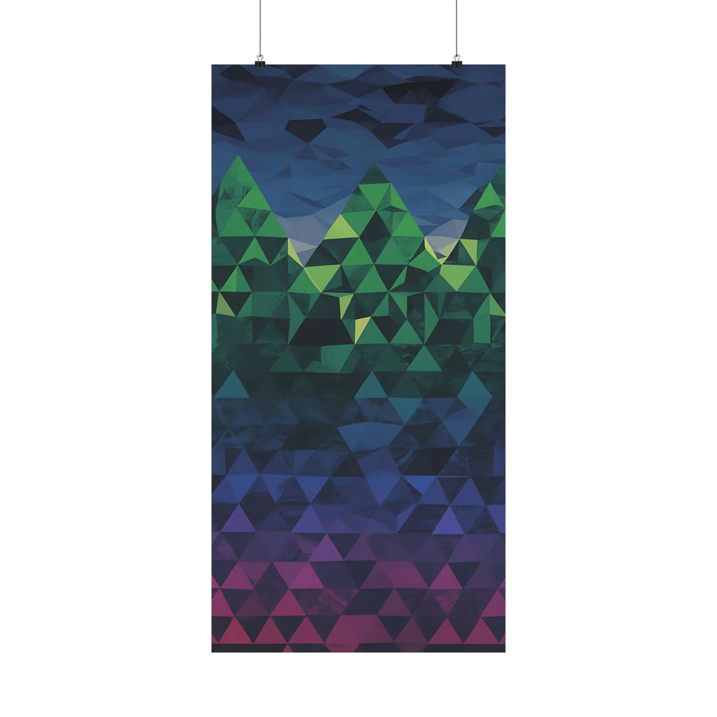 Abstract Mountain Matte Vertical Poster 2025 - Iron Phoenix GHG