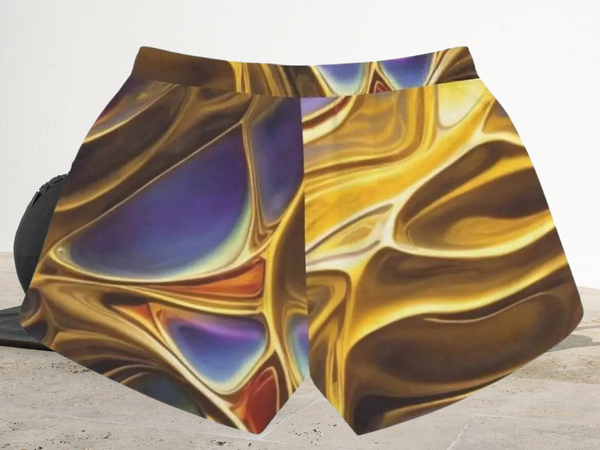 "Molten Gold" Athletic Shorts | Stylish Summer Comfort - Iron Phoenix GHG