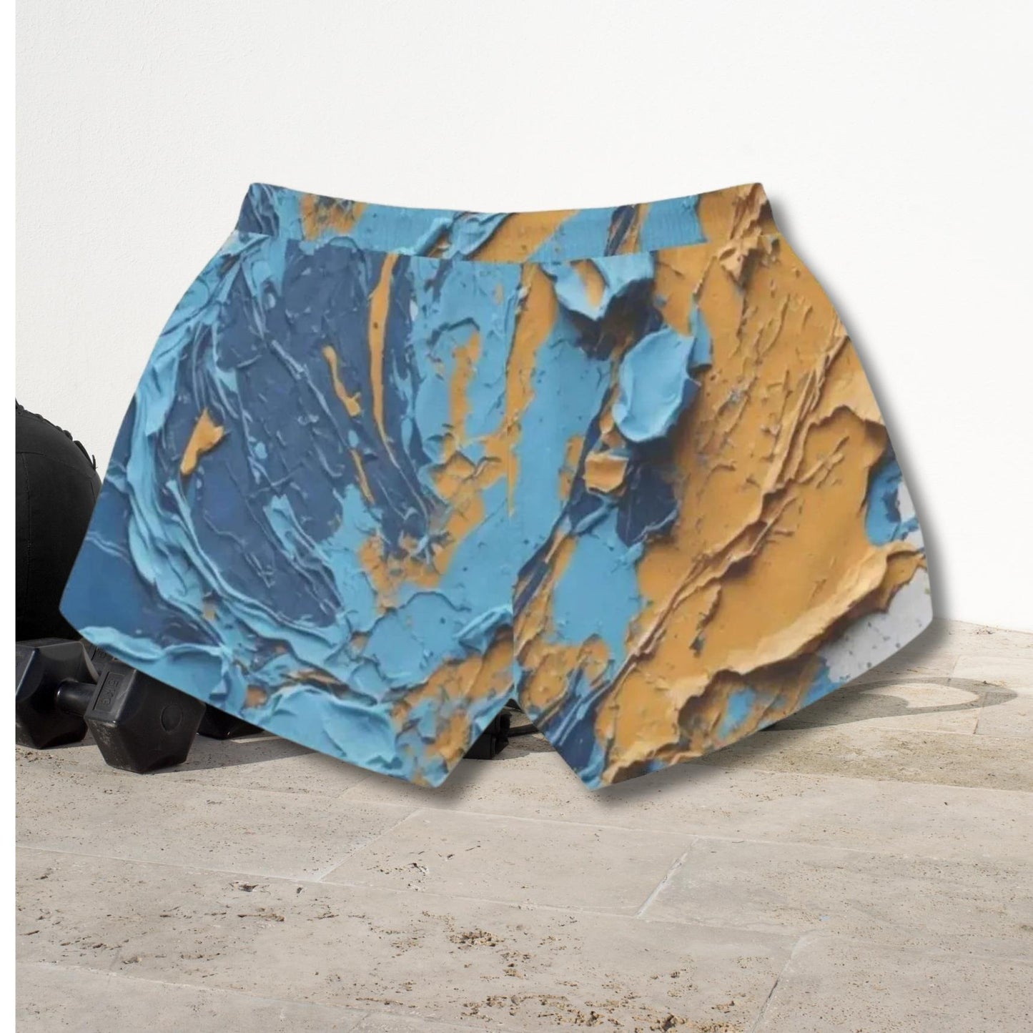 "Cracked Paint" Abstract Athletic Shorts| Iron Phoenix GHG