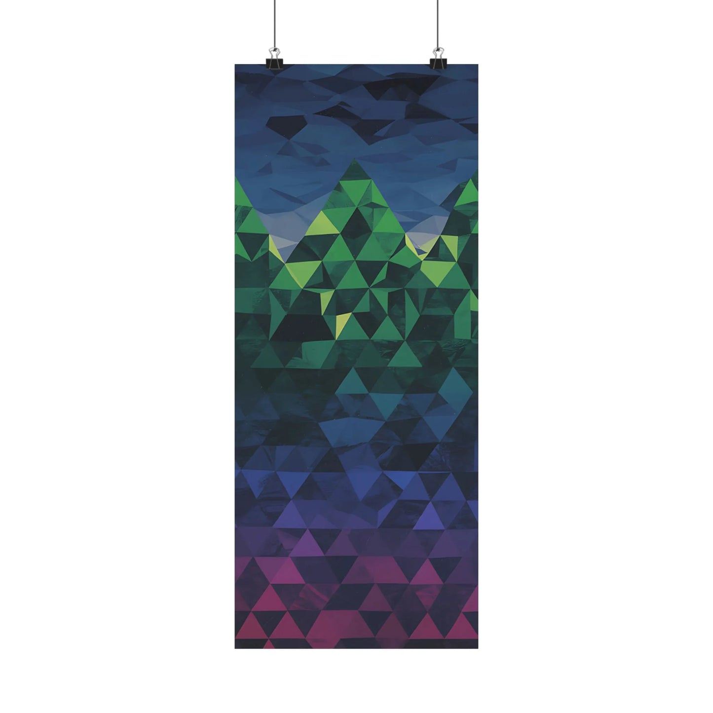 Abstract Mountain Matte Vertical Poster 2025 - Iron Phoenix GHG
