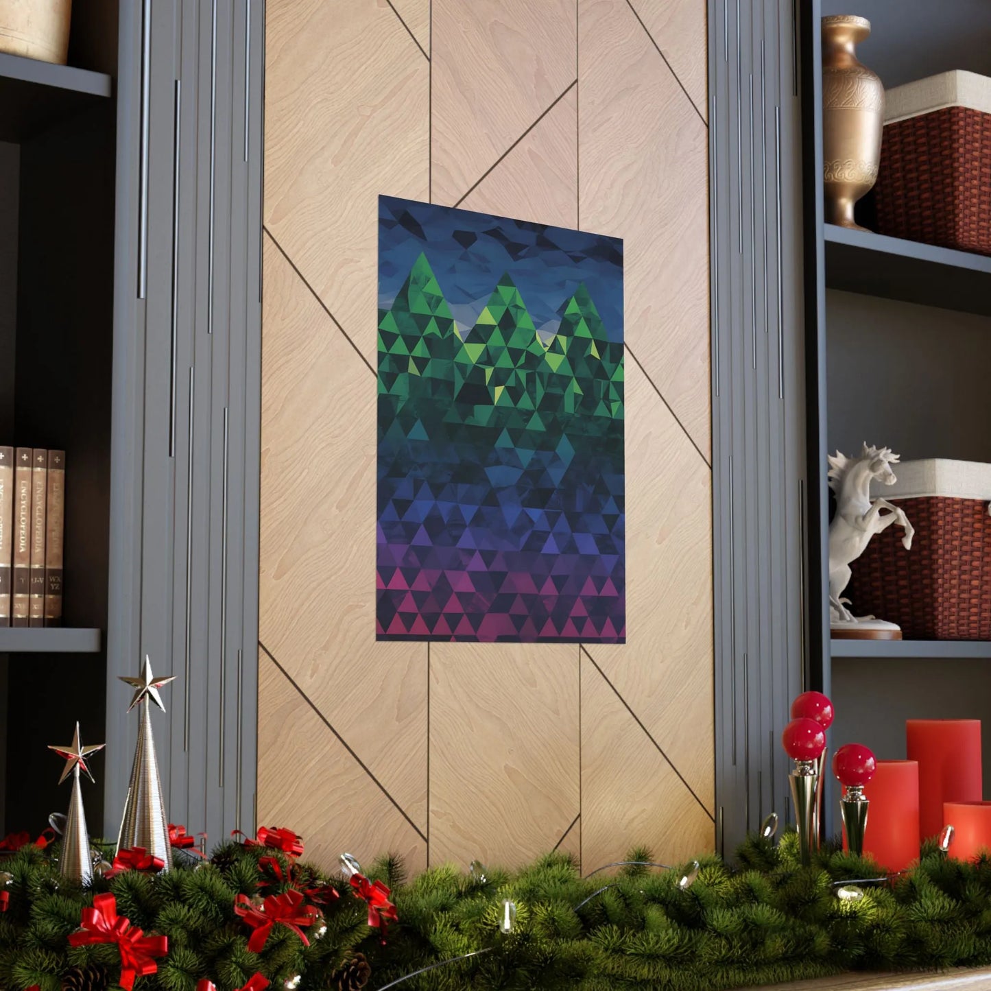 Abstract Mountain Matte Vertical Poster 2025 - Iron Phoenix GHG