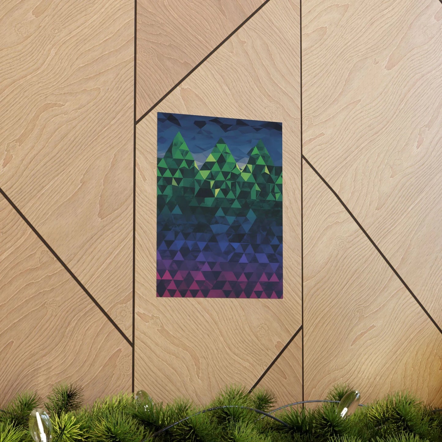Abstract Mountain Matte Vertical Poster 2025 - Iron Phoenix GHG