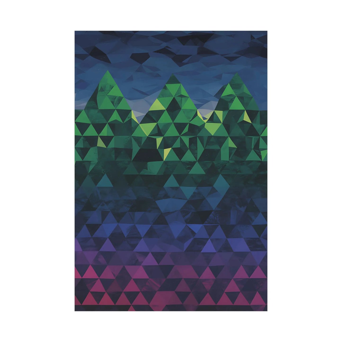 Abstract Mountain Matte Vertical Poster 2025 - Iron Phoenix GHG