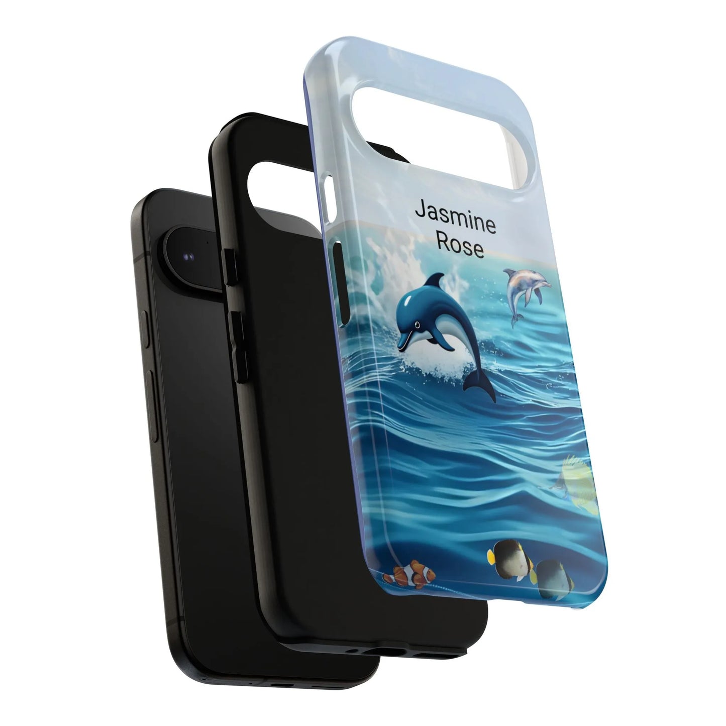 Personalized Phone Case with Dolphin Design, Ocean Vibes, Customizable Gift, Beach Lover Accessory, Ideal for Birthdays, Summer
