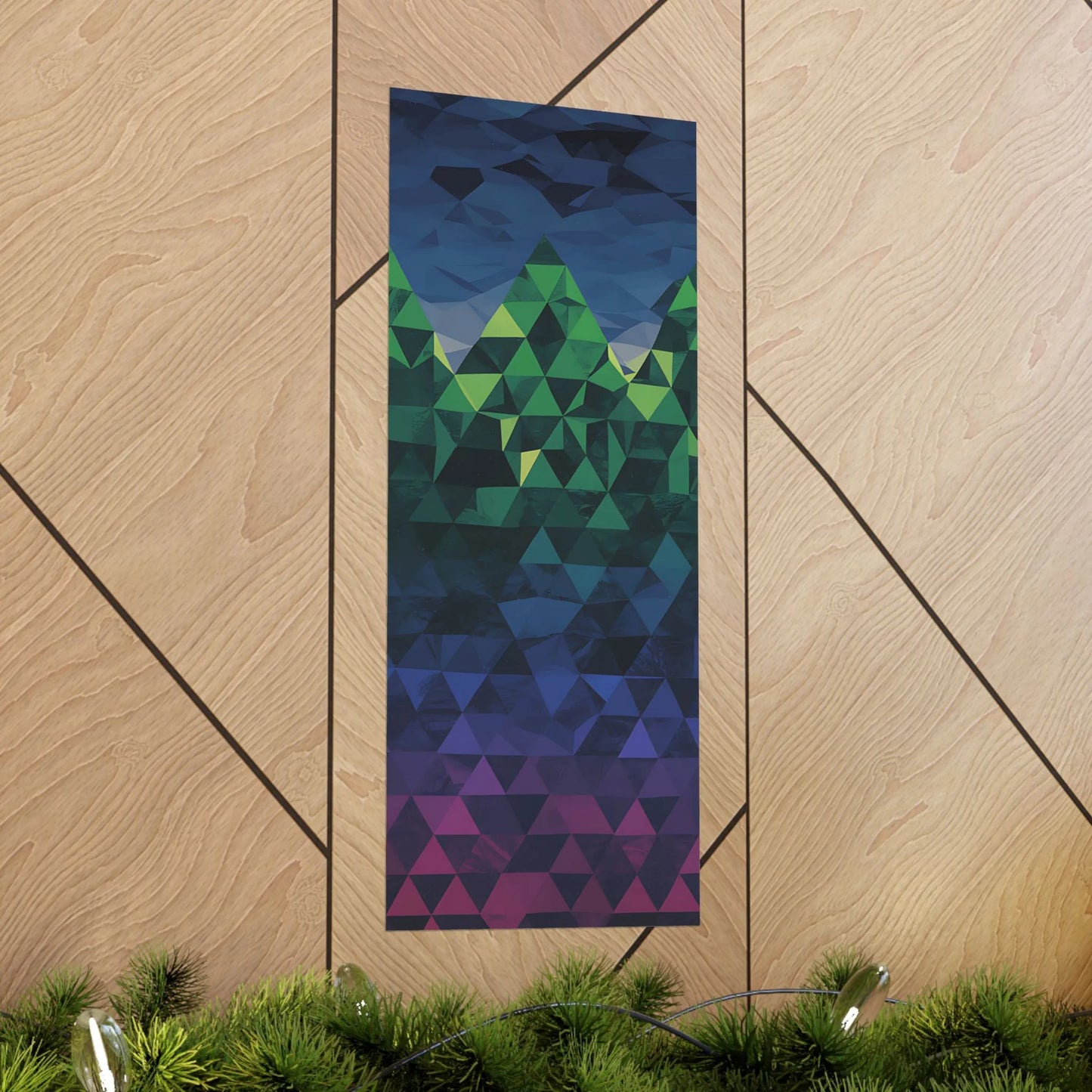 Abstract Mountain Matte Vertical Poster 2025 - Iron Phoenix GHG