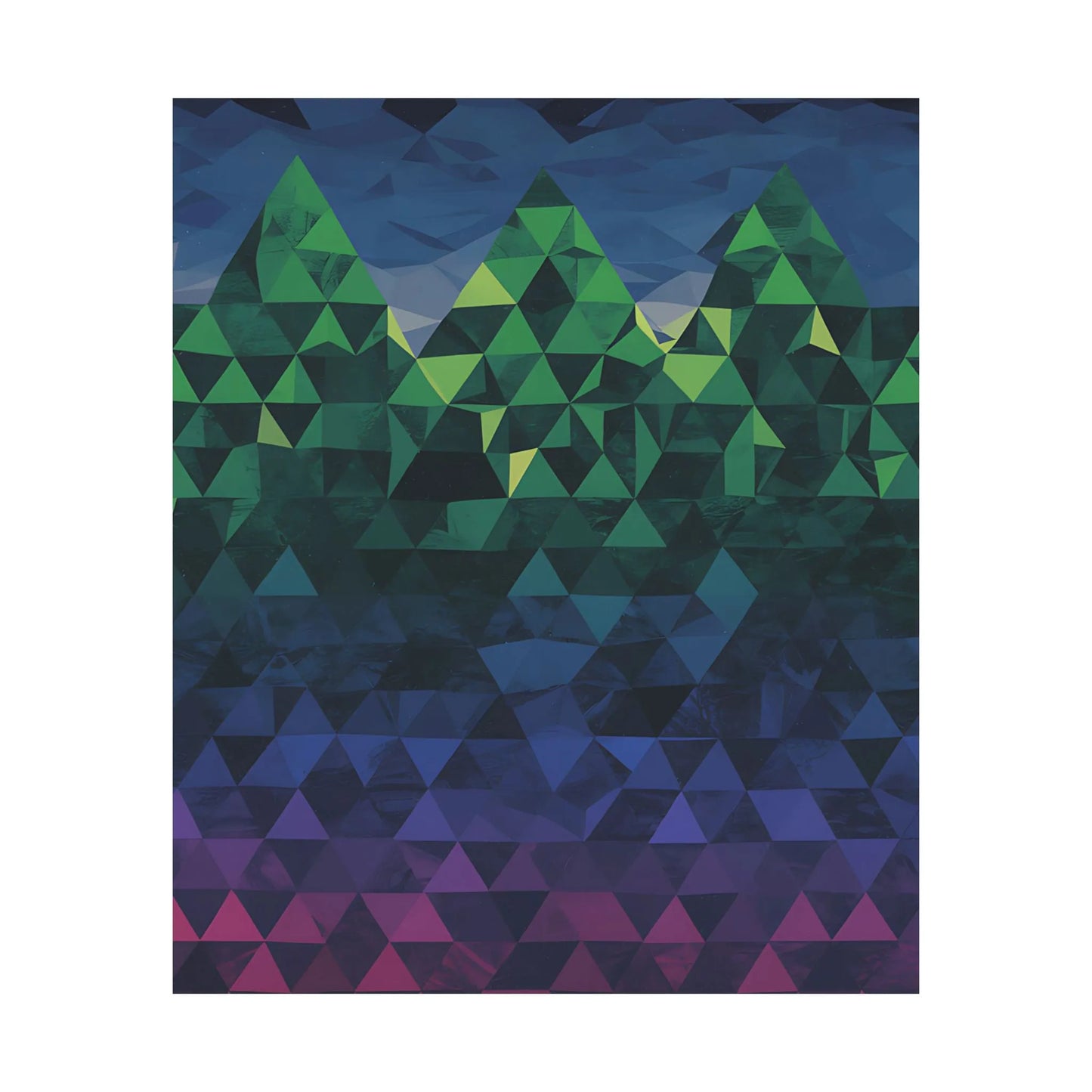 Abstract Mountain Matte Vertical Poster 2025 - Iron Phoenix GHG