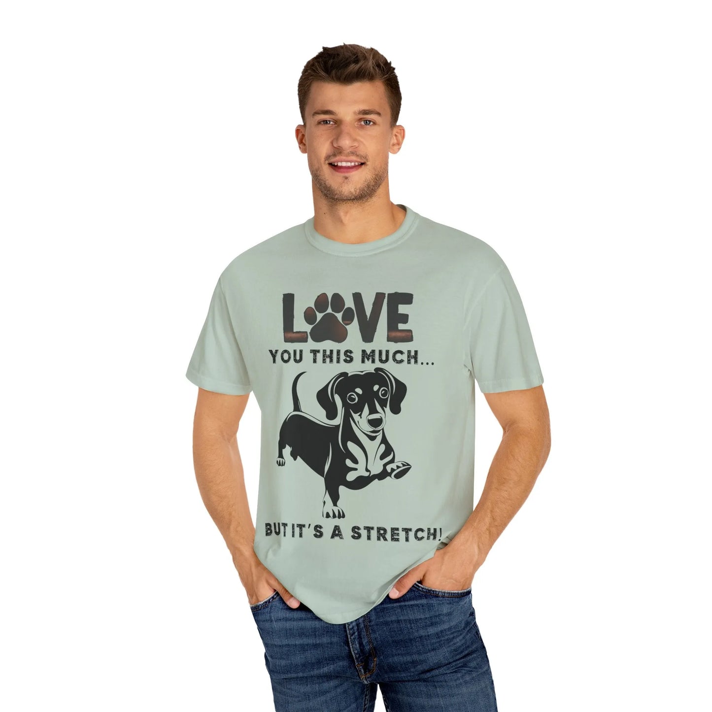 Love This Much Dog T-Shirt, Funny Pet Tee, Unisex Gift for Dog Lovers, Casual Wear, Quirky Animal Lover Apparel