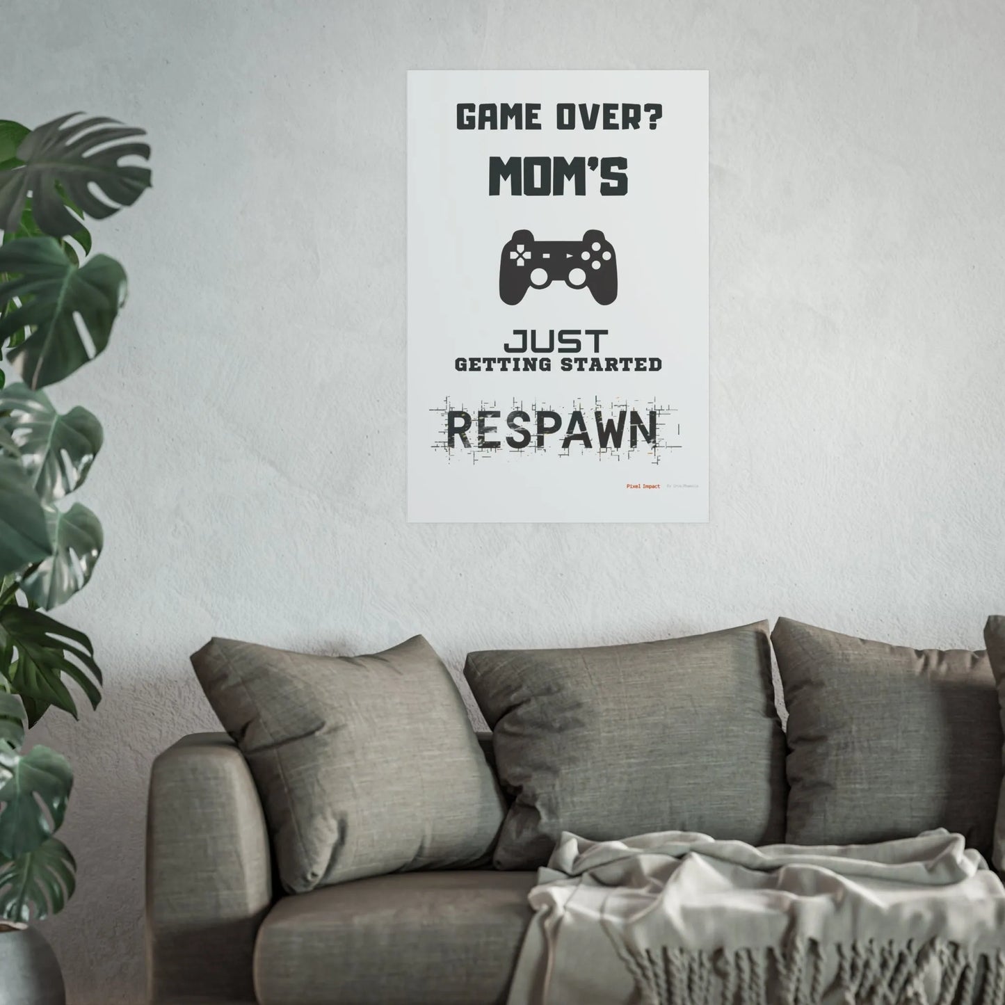 Gaming Mom Poster - Fun Wall Art for Gamers, Motivational Decor - Iron Phoenix GHG