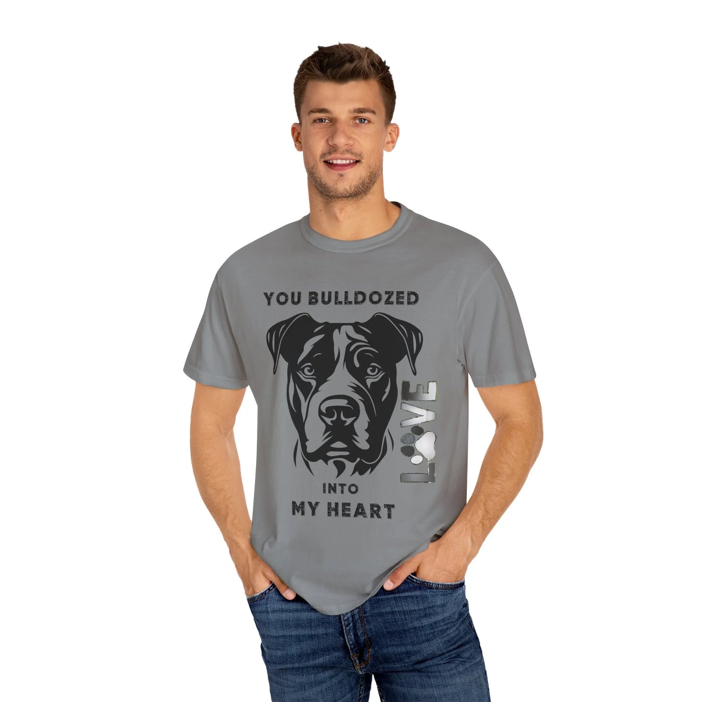 Love Bulldog Unisex T-Shirt, Perfect for Dog Lovers, Pet Owners, Animal Rescue, Gifts for Her, Birthdays, Everyday Wear