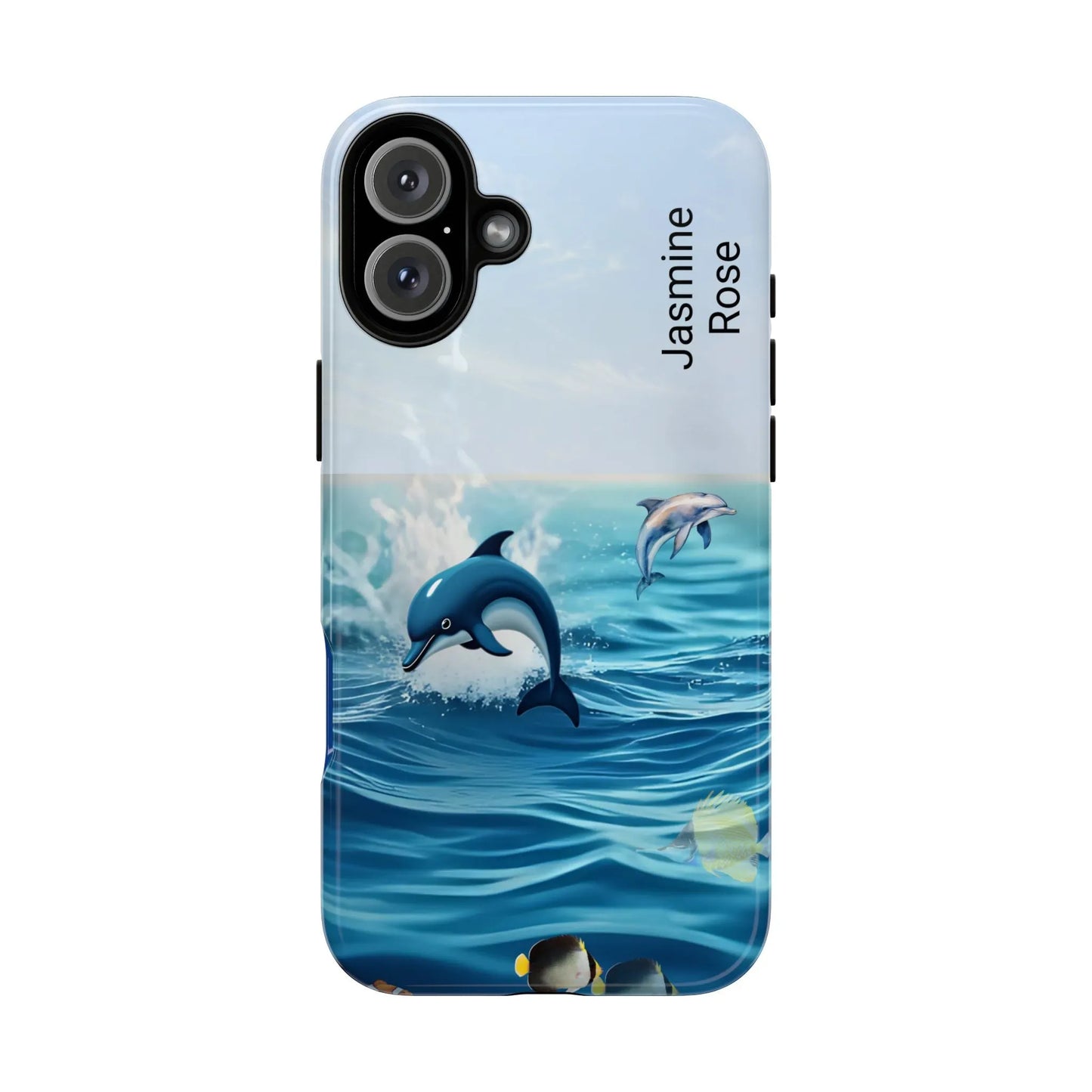 Personalized Phone Case with Dolphin Design, Ocean Vibes, Customizable Gift, Beach Lover Accessory, Ideal for Birthdays, Summer