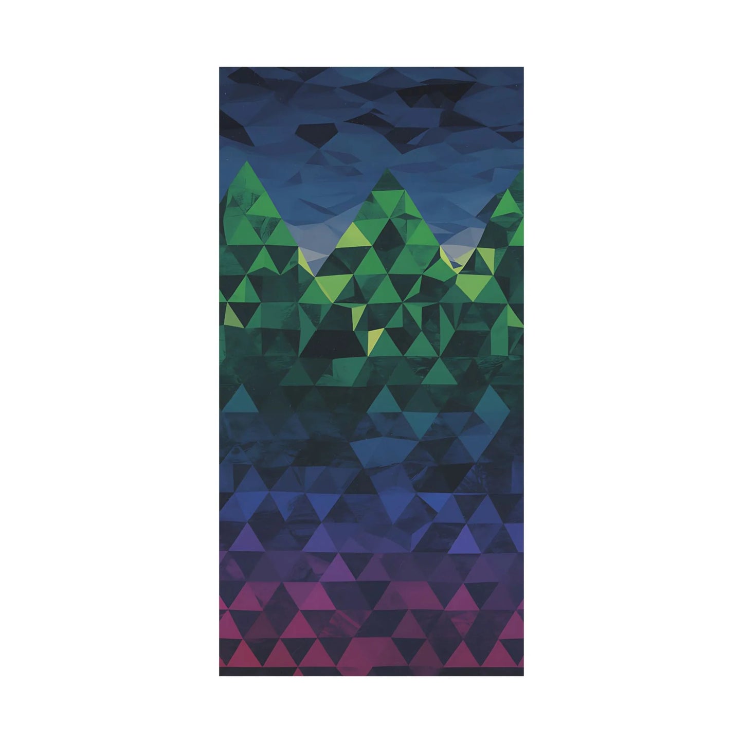 Abstract Mountain Matte Vertical Poster 2025 - Iron Phoenix GHG