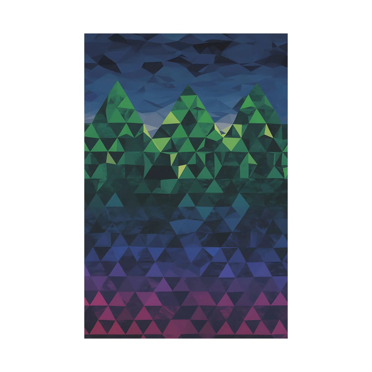 Abstract Mountain Matte Vertical Poster 2025 - Iron Phoenix GHG