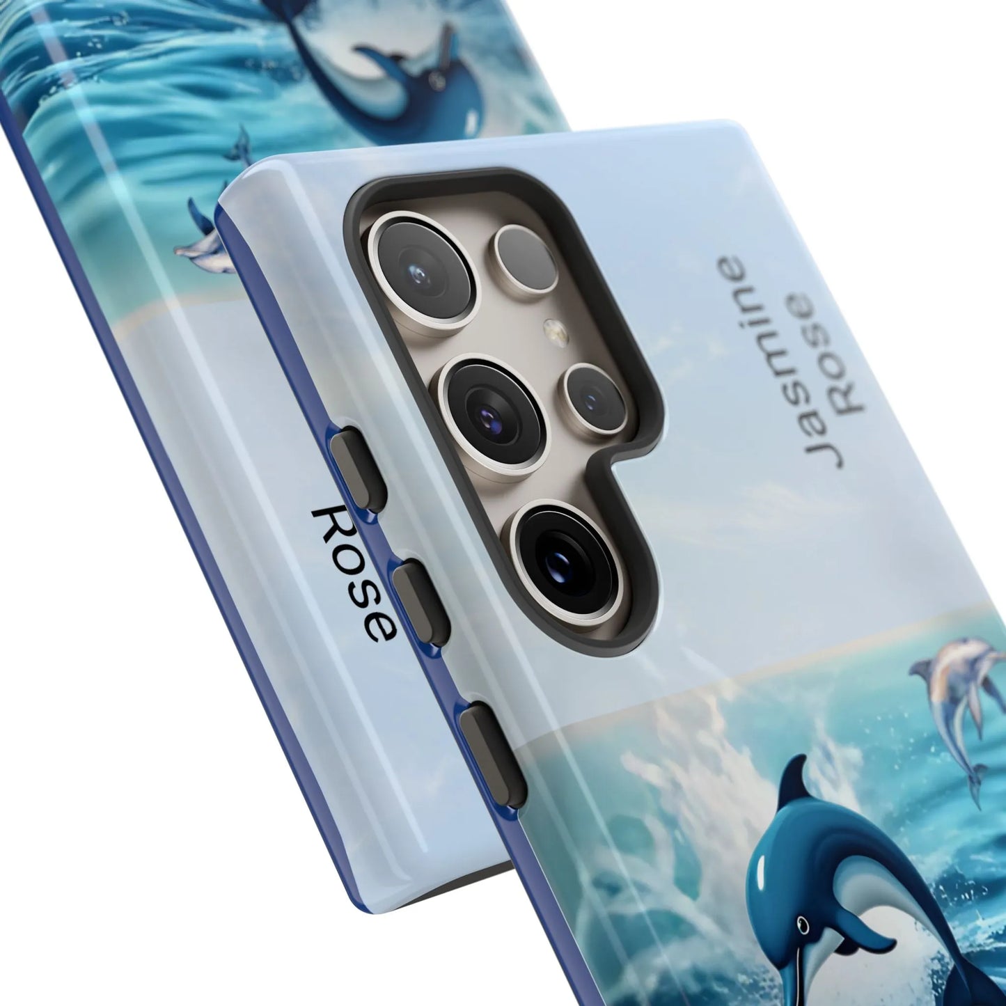 Personalized Phone Case with Dolphin Design, Ocean Vibes, Customizable Gift, Beach Lover Accessory, Ideal for Birthdays, Summer