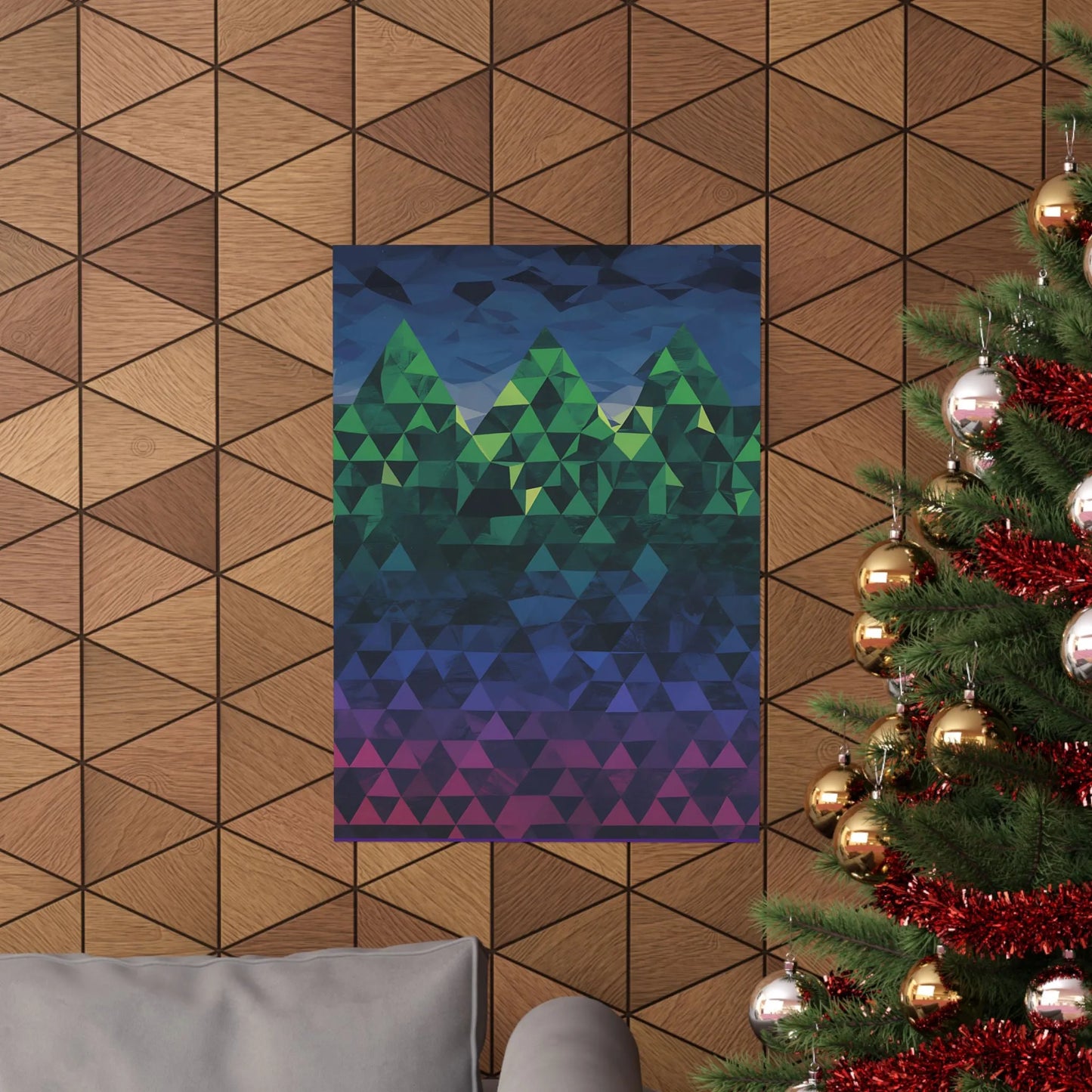 Abstract Mountain Matte Vertical Poster 2025 - Iron Phoenix GHG