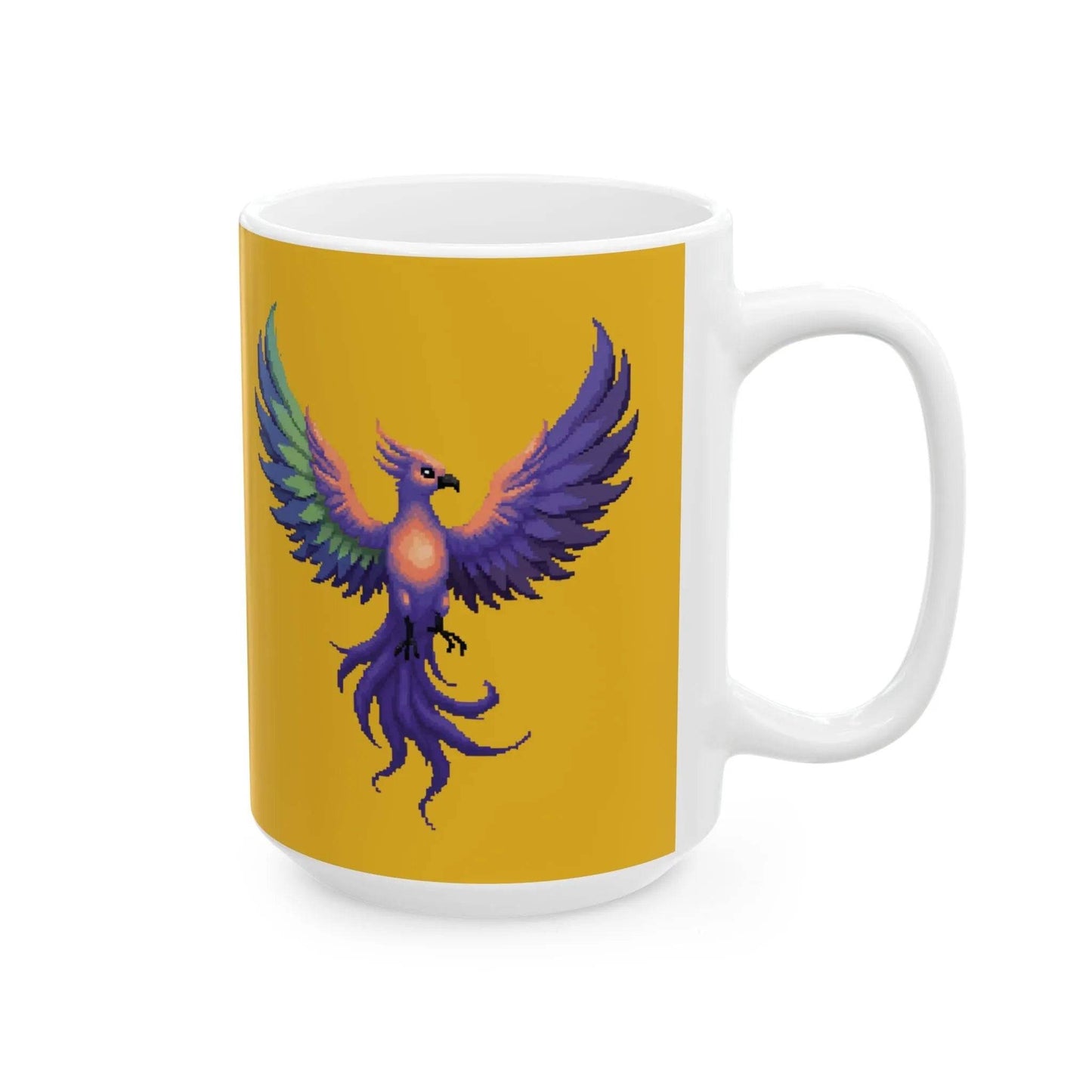 Pixel Art Phoenix Mug (11oz & 15oz)| Iron Phoenix GHG - Iron Phoenix GHG
