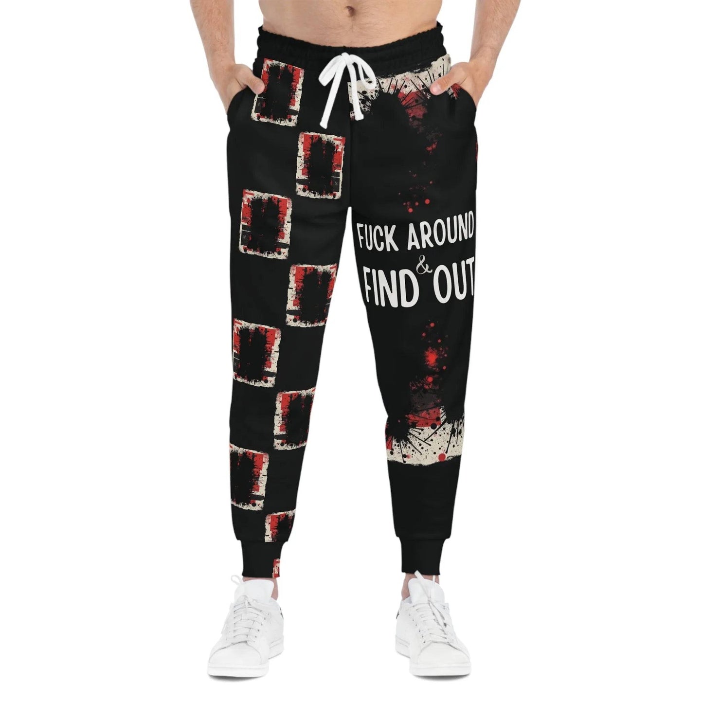 Men's fuck around and find out Athletic Joggers, Funny Men's Sweatpants, Sarcastic Lounge Pants, Adult Humor Activewear, Casual Bottoms for - Iron Phoenix GHG