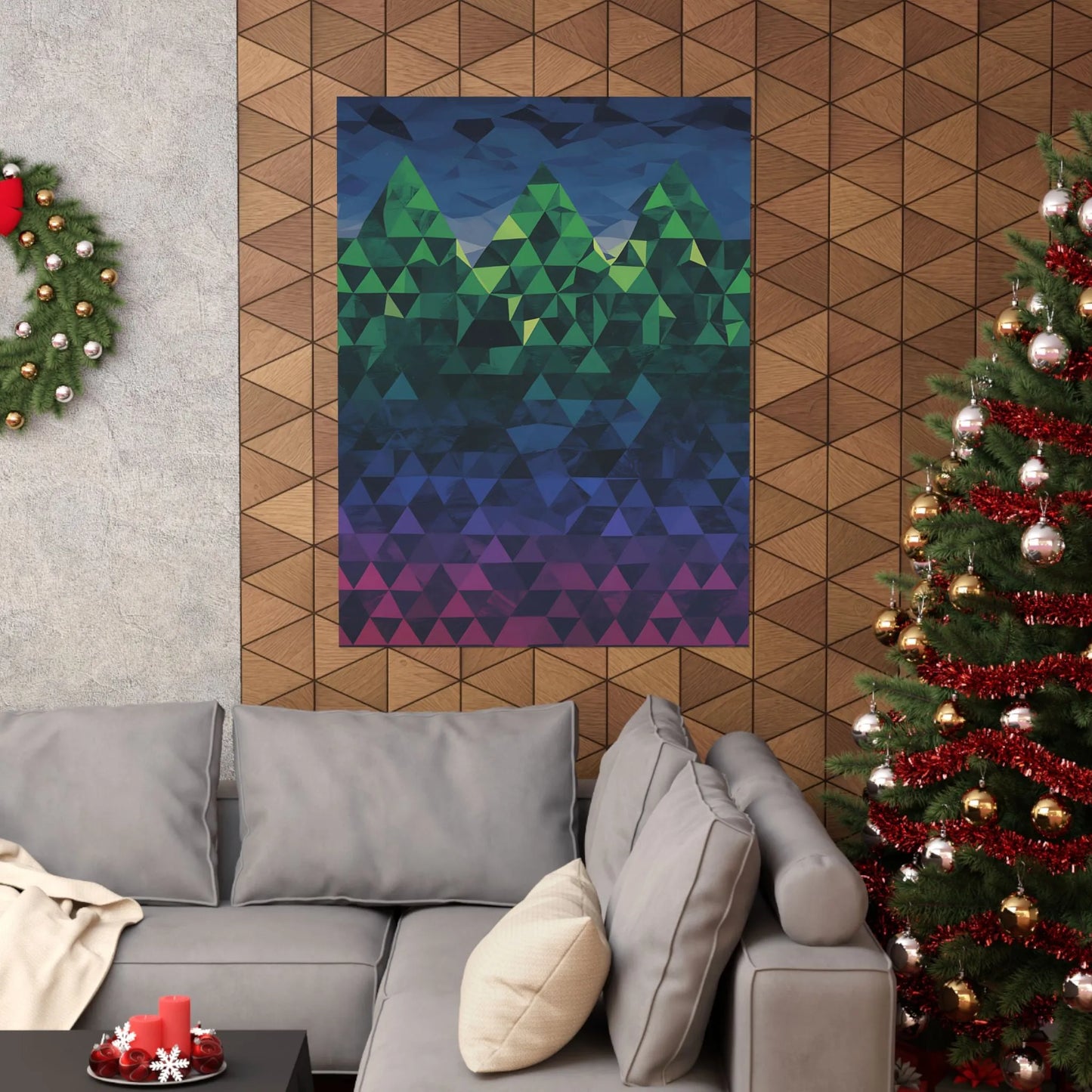 Abstract Mountain Matte Vertical Poster 2025 - Iron Phoenix GHG
