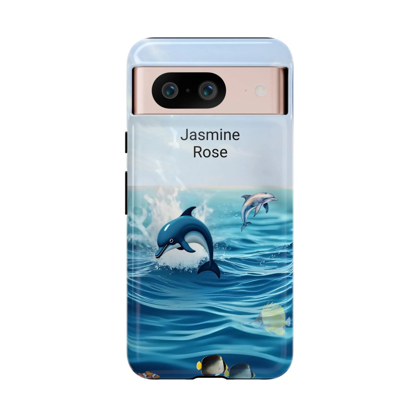 Personalized Phone Case with Dolphin Design, Ocean Vibes, Customizable Gift, Beach Lover Accessory, Ideal for Birthdays, Summer