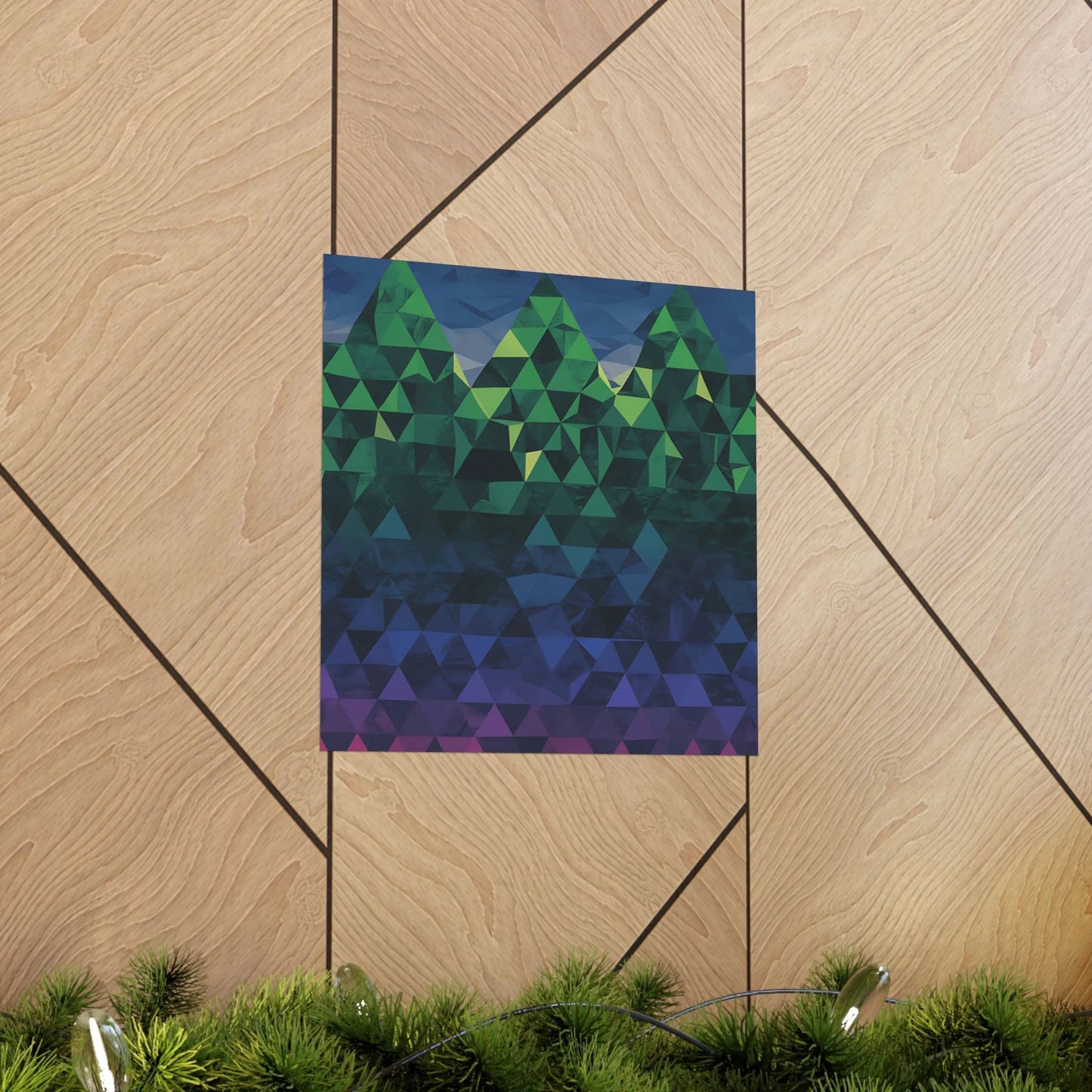Abstract Mountain Matte Vertical Poster 2025 - Iron Phoenix GHG