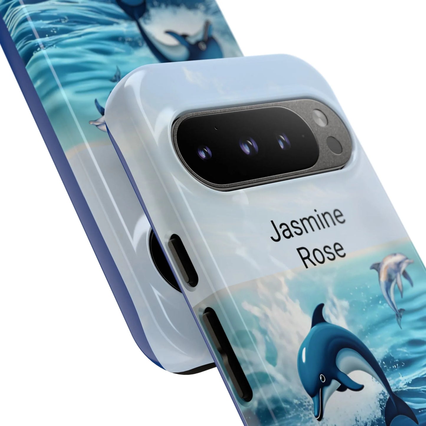 Personalized Phone Case with Dolphin Design, Ocean Vibes, Customizable Gift, Beach Lover Accessory, Ideal for Birthdays, Summer