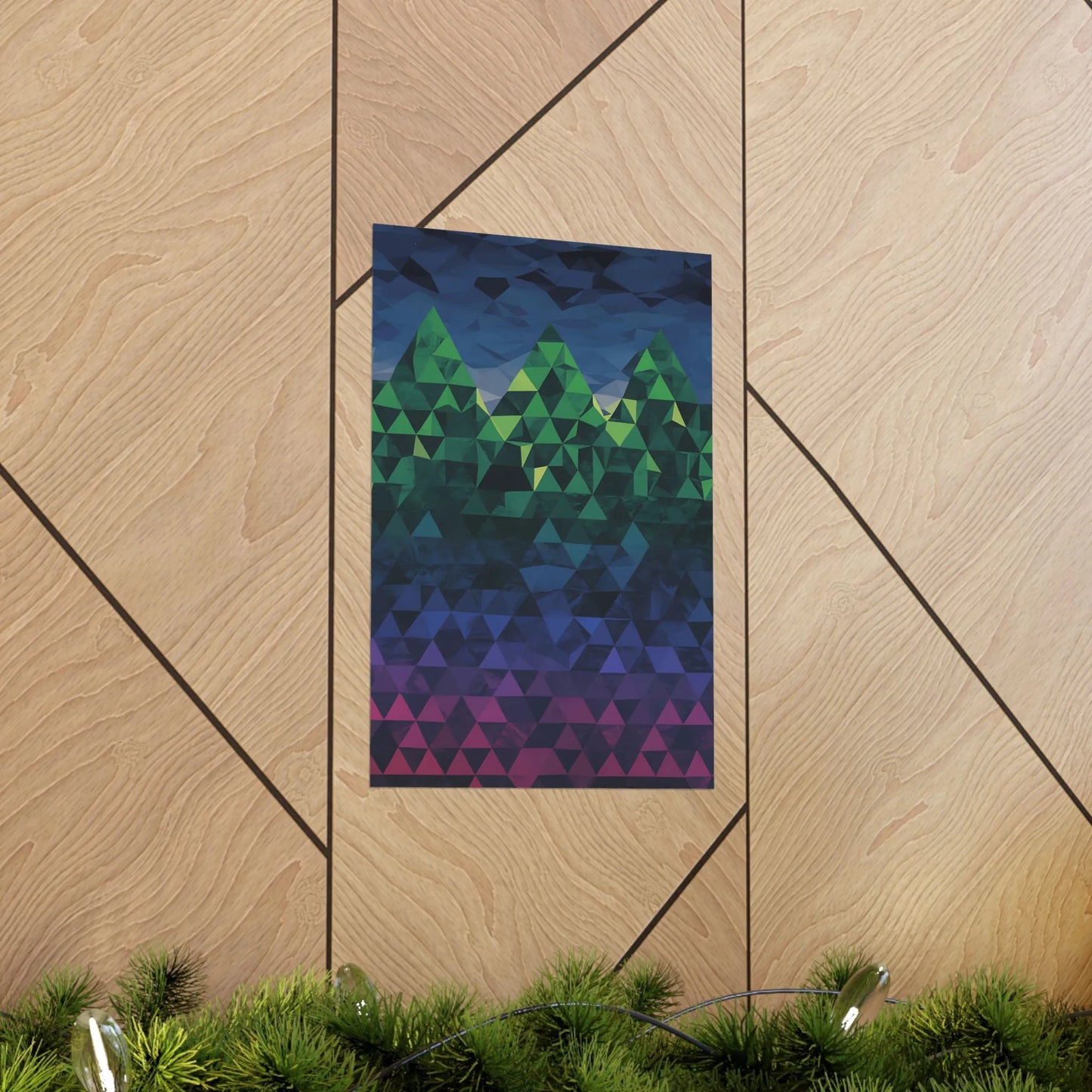 Abstract Mountain Matte Vertical Poster 2025 - Iron Phoenix GHG