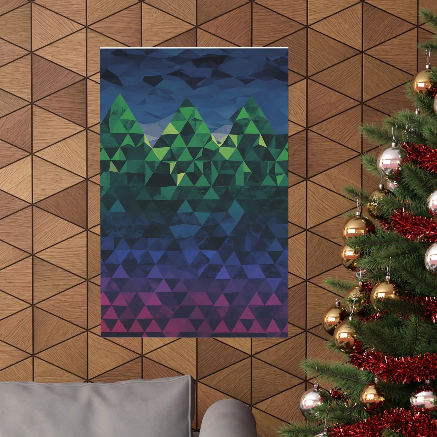 Abstract Mountain Matte Vertical Poster 2025 - Iron Phoenix GHG