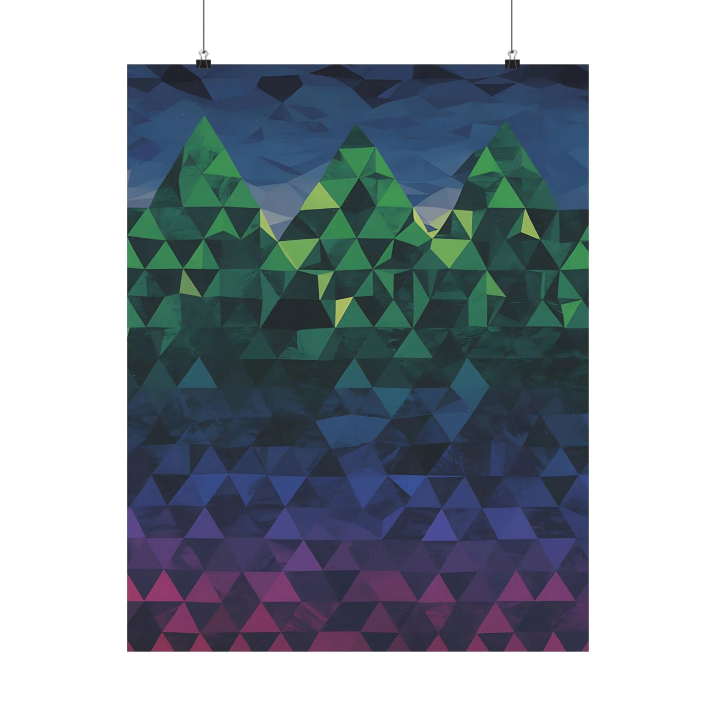 Abstract Mountain Matte Vertical Poster 2025 - Iron Phoenix GHG