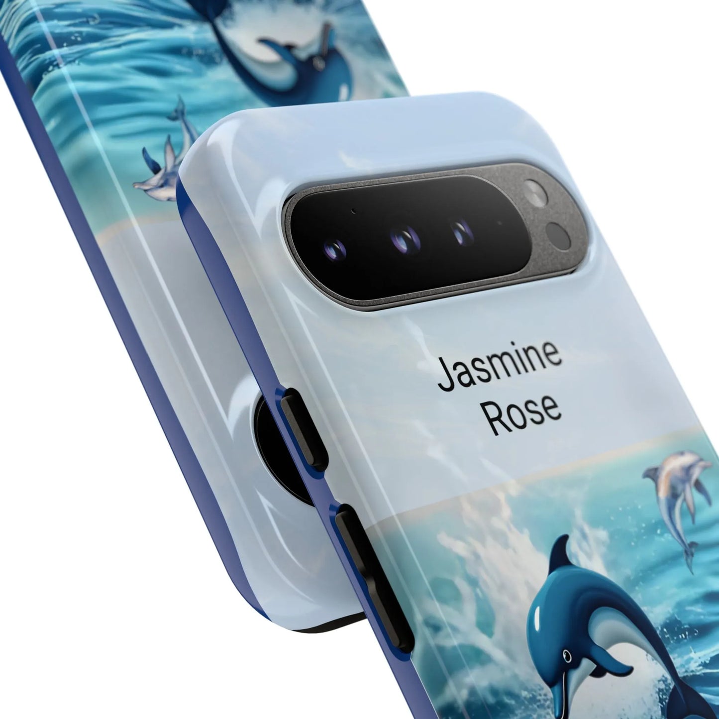 Personalized Phone Case with Dolphin Design, Ocean Vibes, Customizable Gift, Beach Lover Accessory, Ideal for Birthdays, Summer