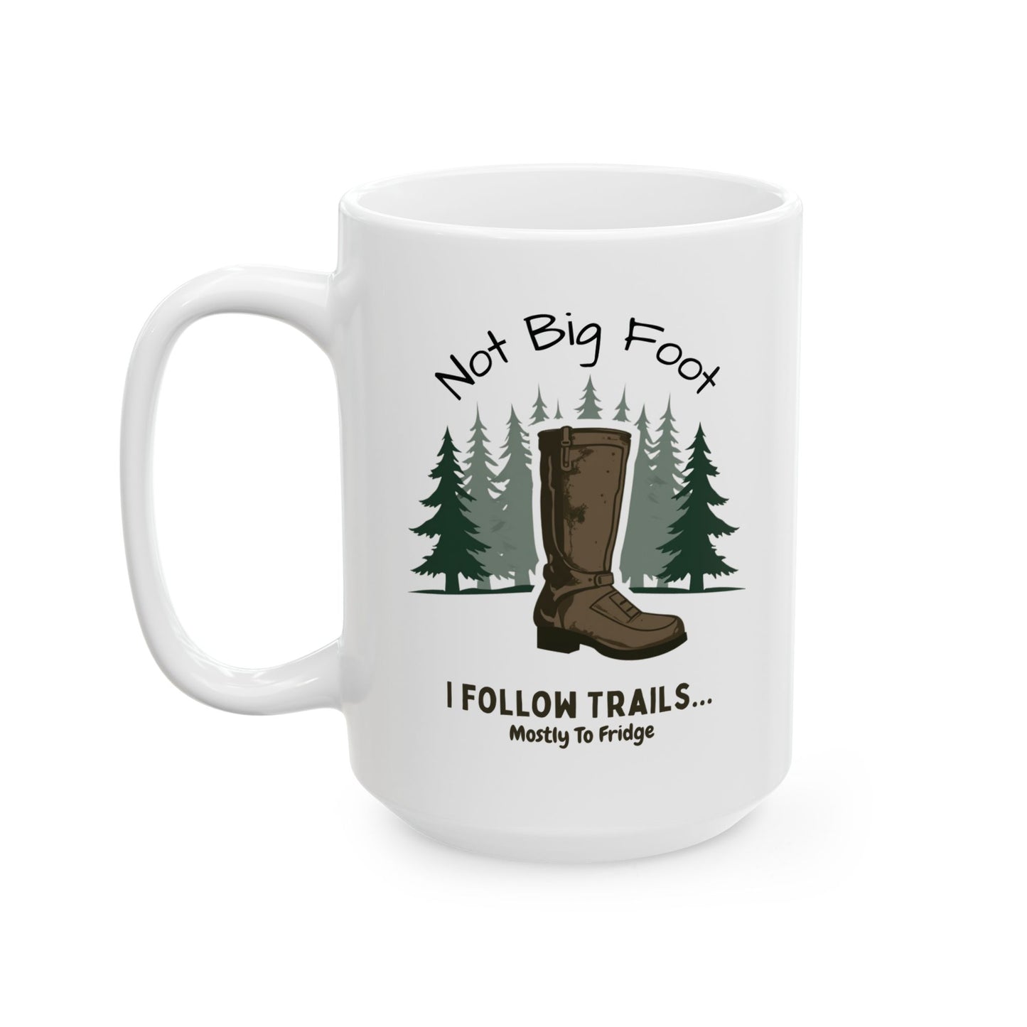 Nature Lover's Ceramic Mug - Funny Camping Gift for Outdoorsy Friends, Perfect for Coffee or Tea, 11oz and 15oz Sizes, Ideal for Birthdays, - Iron Phoenix GHG