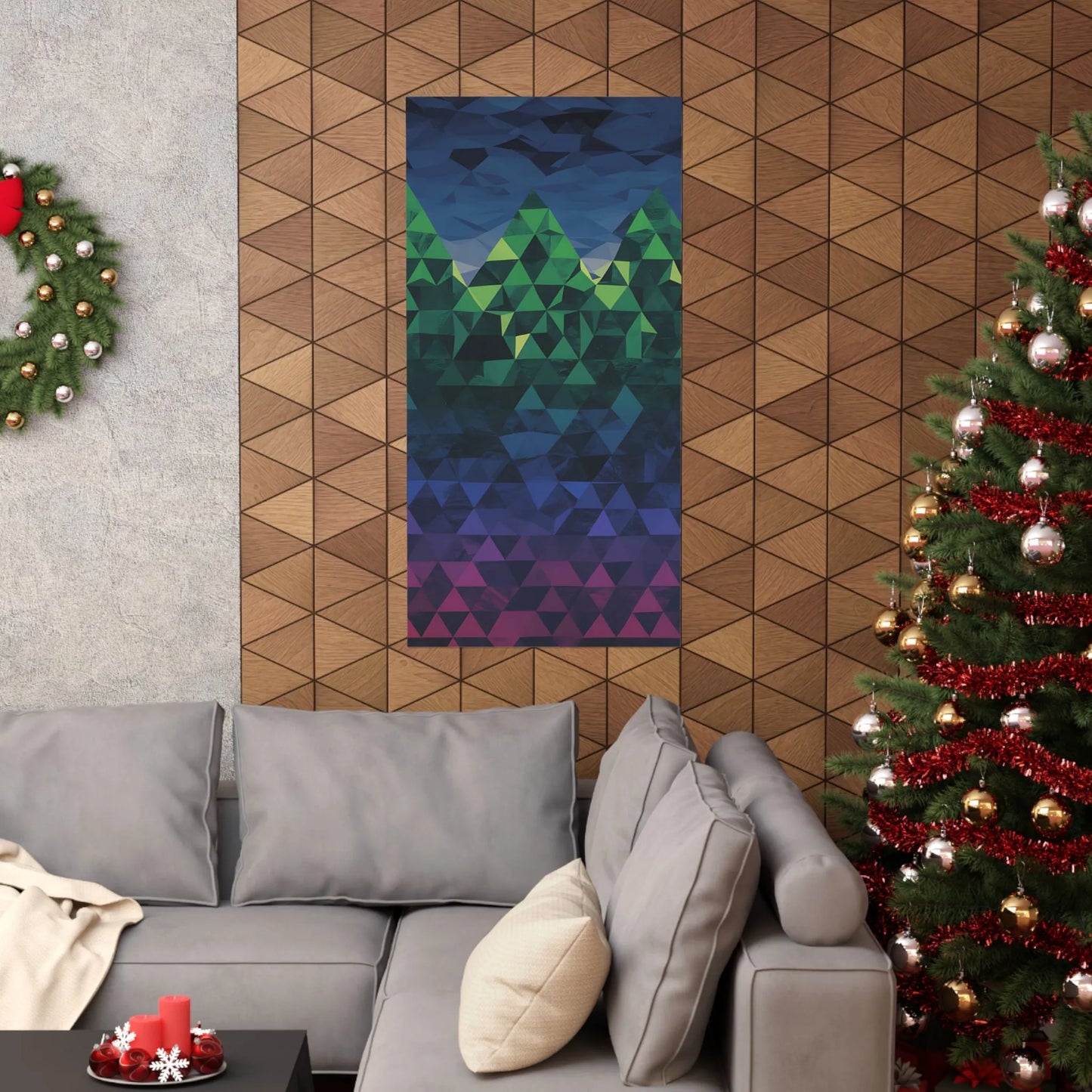 Abstract Mountain Matte Vertical Poster 2025 - Iron Phoenix GHG