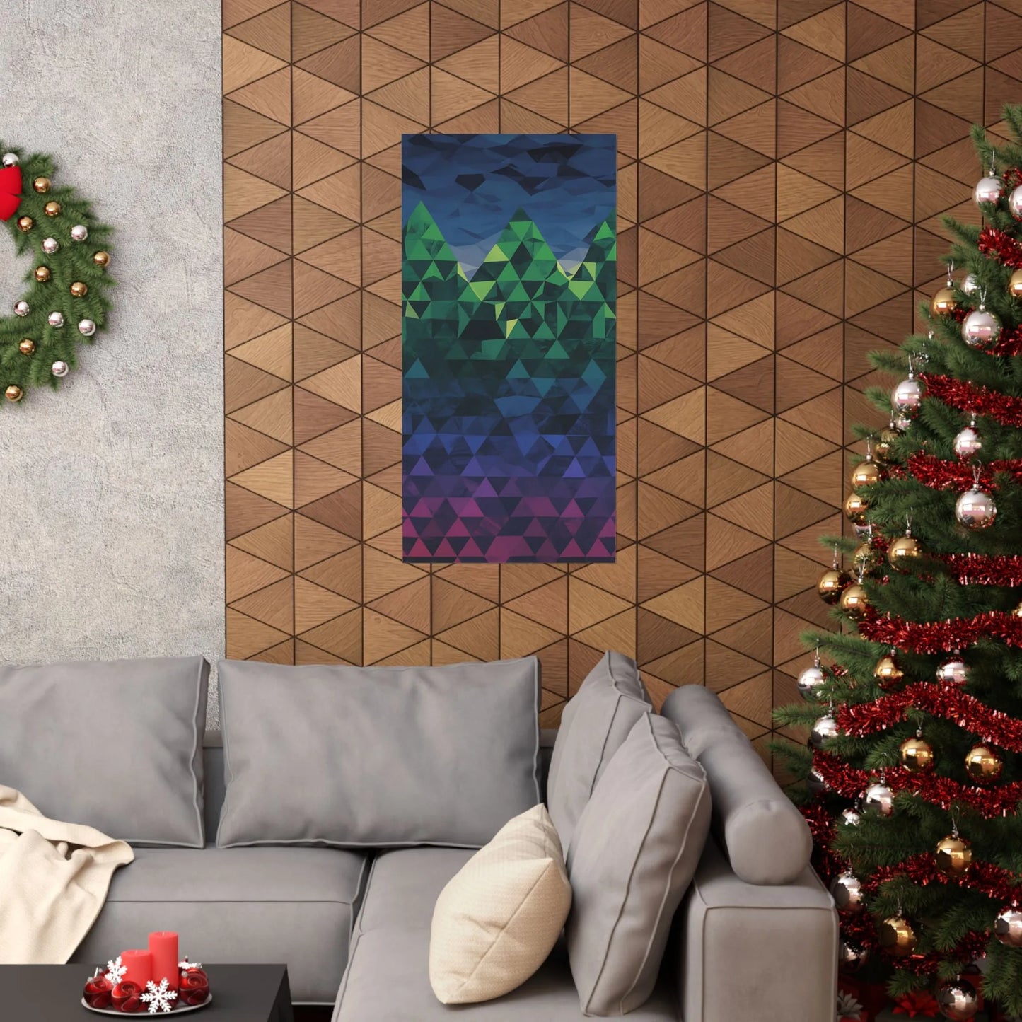 Abstract Mountain Matte Vertical Poster 2025 - Iron Phoenix GHG