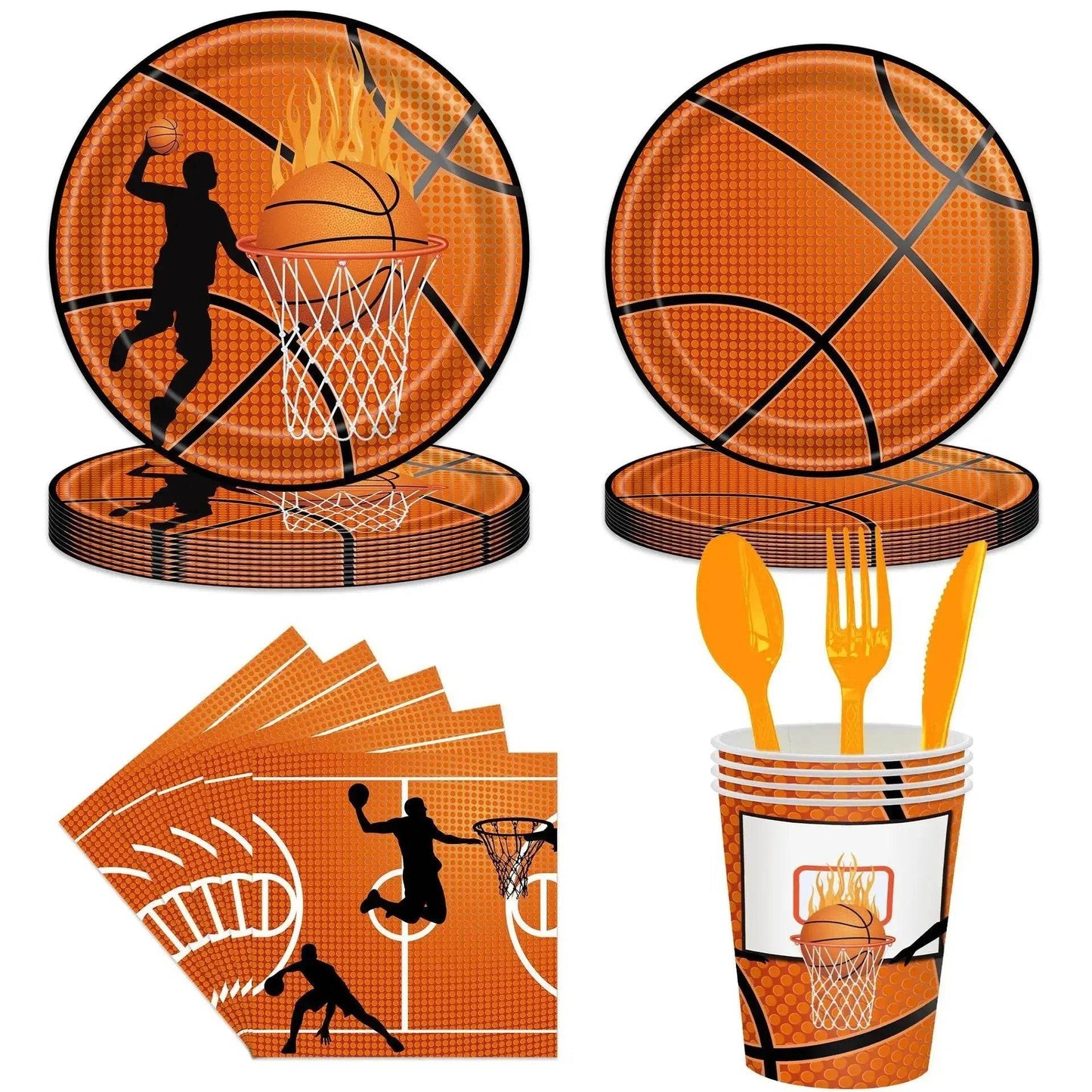 Tableware Set - Basketball Eco Plates & Cups - Iron Phoenix GHG