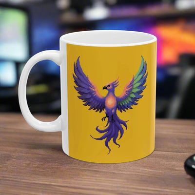 Pixel Art Phoenix Mug (11oz & 15oz)| Iron Phoenix GHG - Iron Phoenix GHG